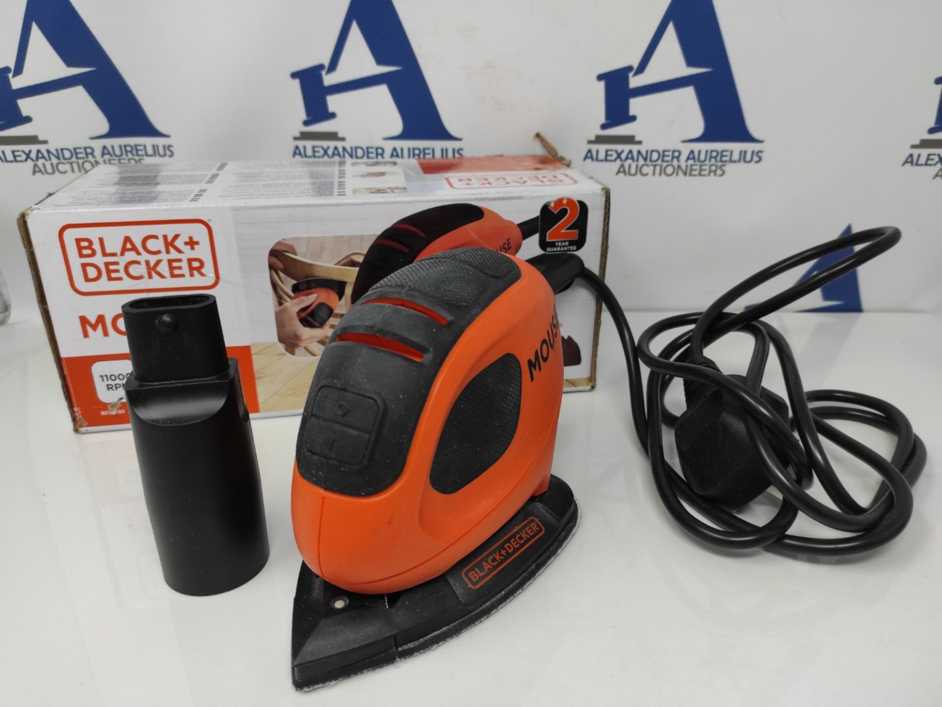 BLACK+DECKER 55 W Detail Mouse Electric Sander with 6 Sanding Sheets, BEW230-GB