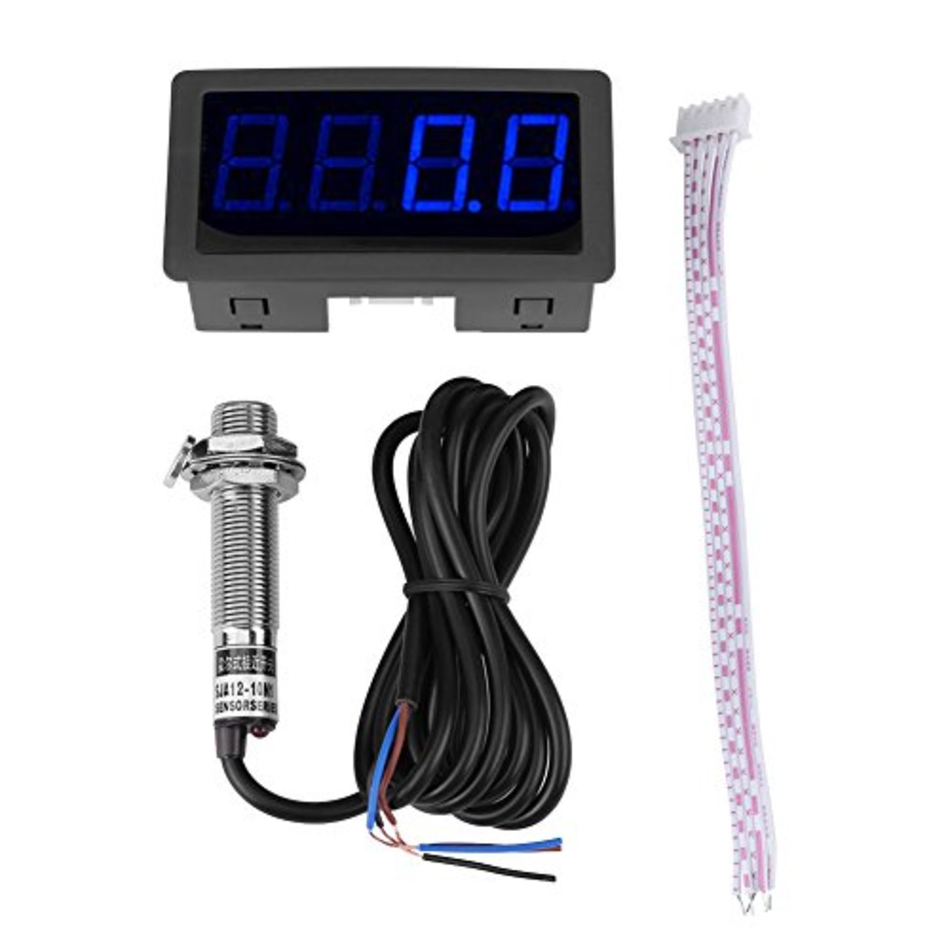 4 Digital LED Display Tachometer RPM Speed Meter Panel Inductive Hall Effect Sensor NP