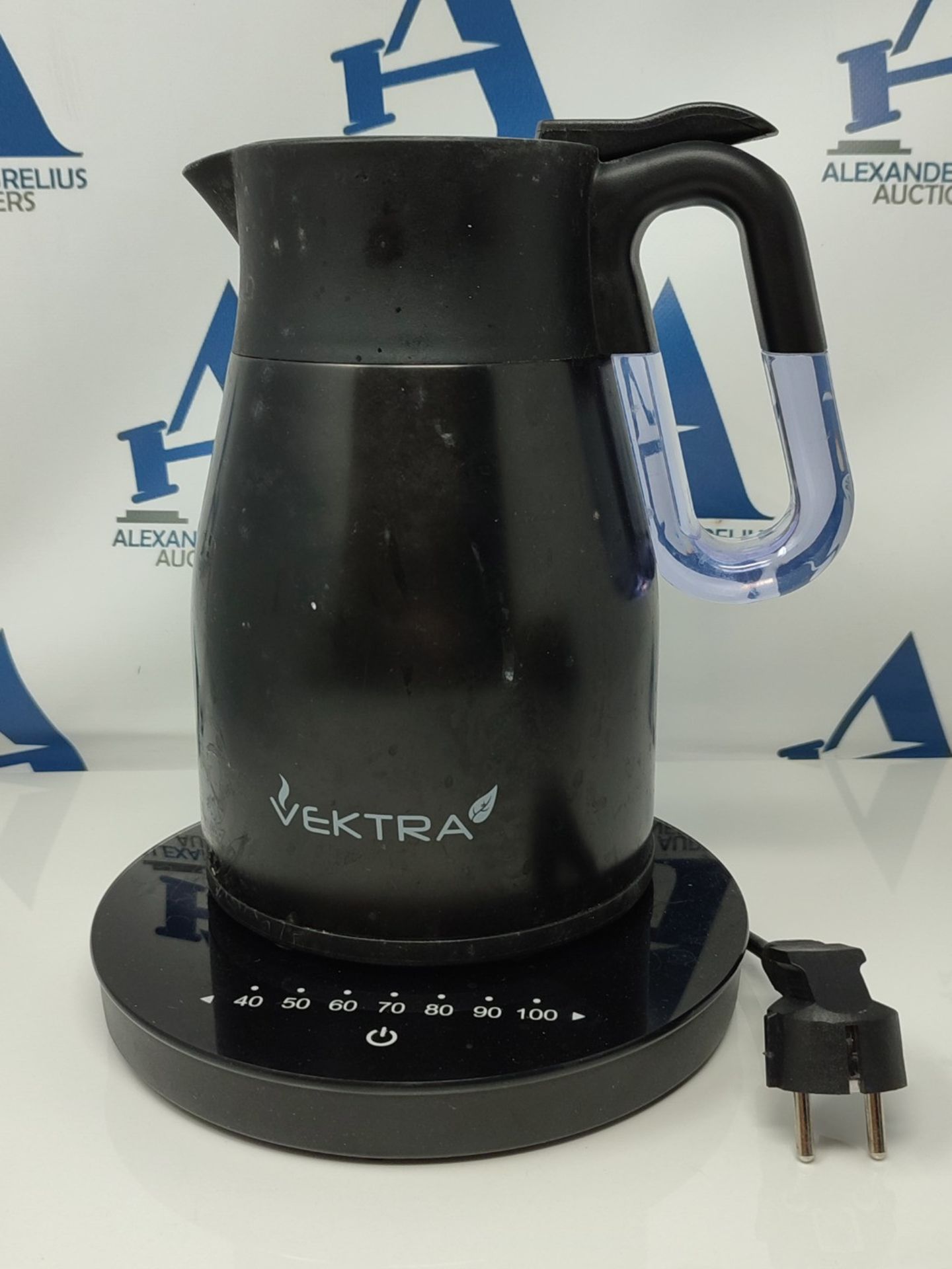 RRP £123.00 Vektra VEK-1504MBK Vacuum Insulated Easy Pour Cordless Kettle with Temperature Selecti - Image 3 of 3