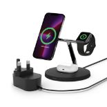 RRP £135.00 Belkin MagSafe 3 in 1 Wireless Charging Station, 15W iPhone and Apple Watch Fast Wirel