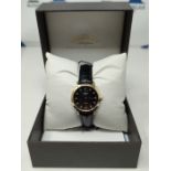 RRP £79.00 Rotary Ladies' Diamond Set Dial Black Leather Strap Watch