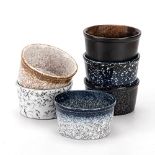 PARMEDU Ceramic Ramekin Set of 6 Mini Porcelain Bowls 120ml/4oz of Zen Style, Souffle