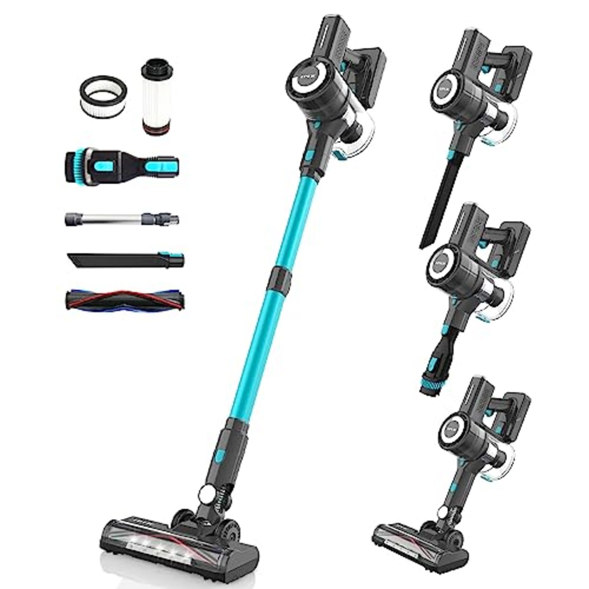 RRP £161.00 Diyuto Cordless Vacuum Cleaner, Powerful Vacuum Cleaner 7 * 2600mAh, 33kPa Super Sucti - Image 3 of 10