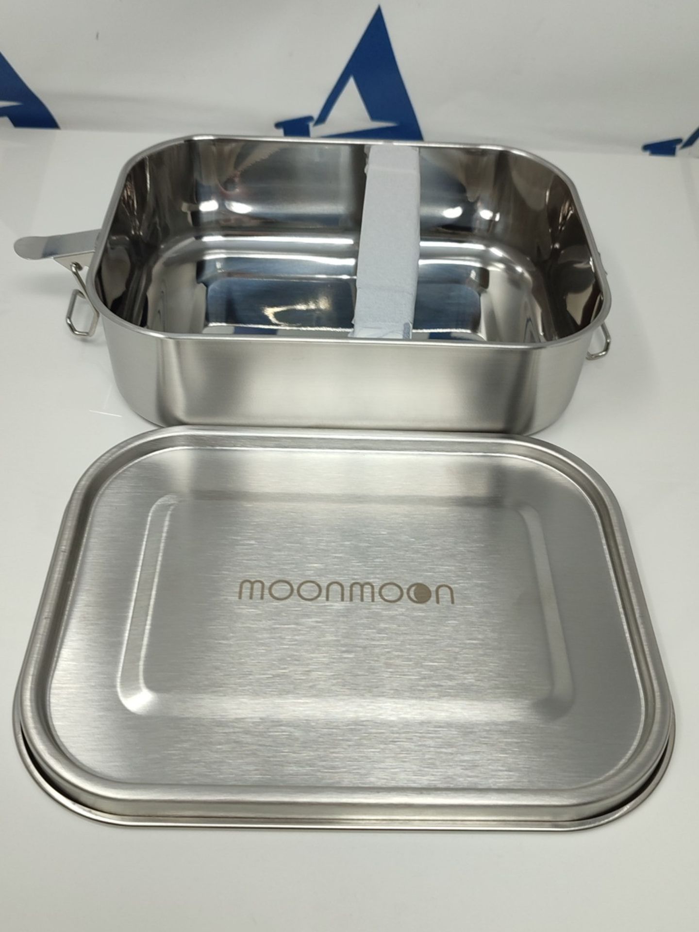 Moonmoon Stainless Steel Lunch Box | Eco-Friendly 1.2 Litre Leakproof Bento Box with c - Image 5 of 12