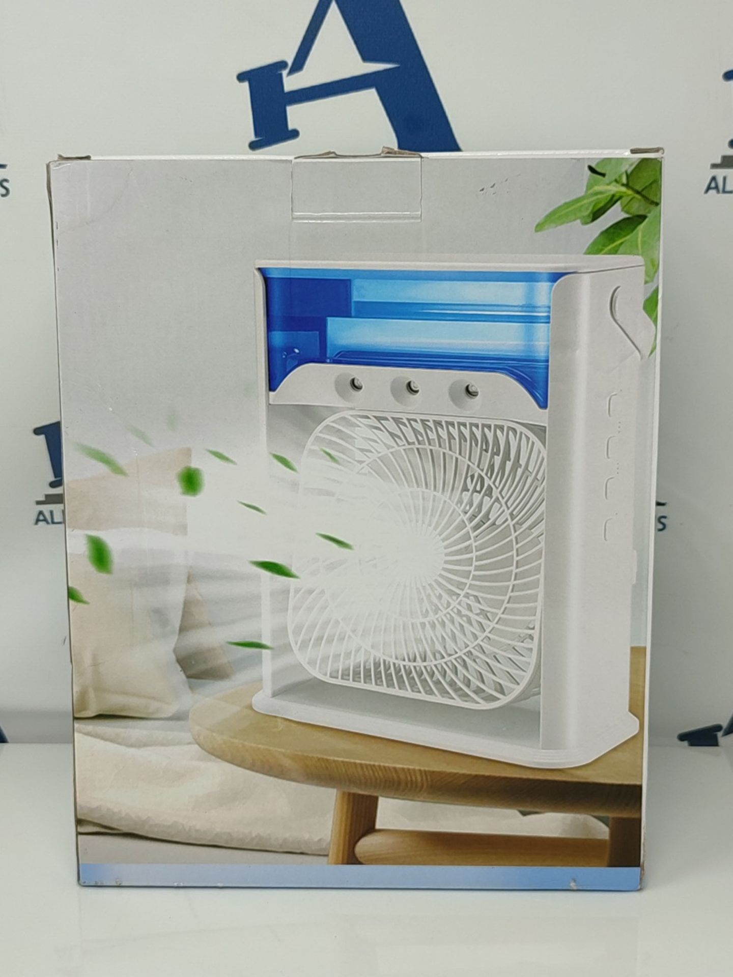 Portable Air Cooler 4-In-1 Mini Mobile Air Conditioner Fan, Air Cooling Fan and Humidi - Image 2 of 3