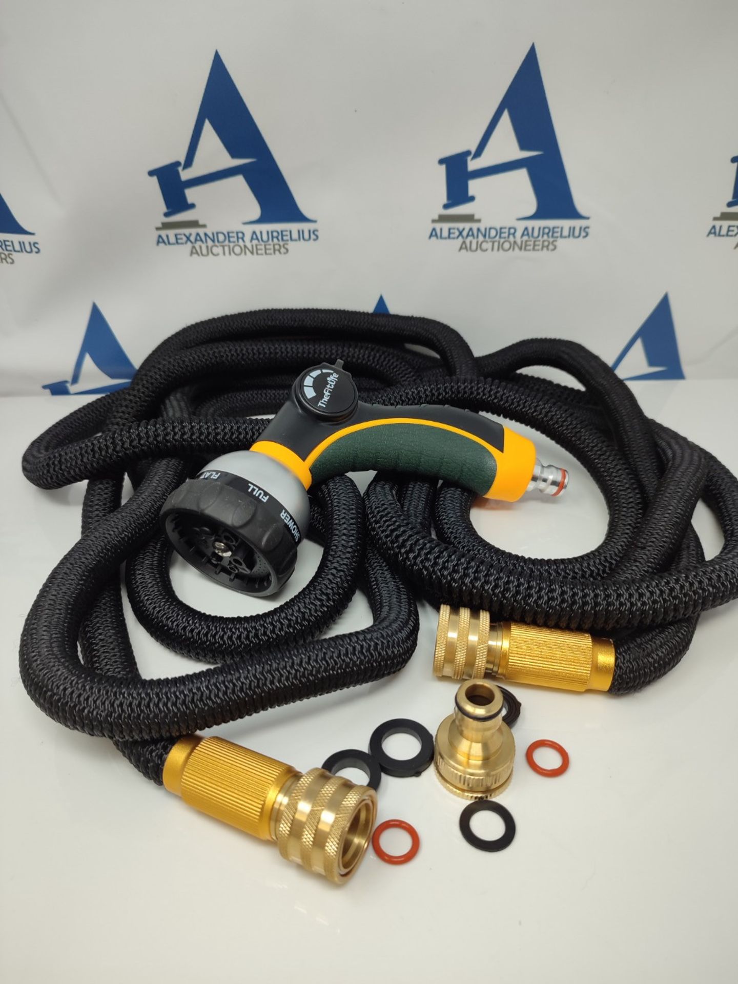 TheFitLife Expandable Garden Hose Pipe - Triple Core Latex and Solid Metal Fittings 8 - Image 2 of 2