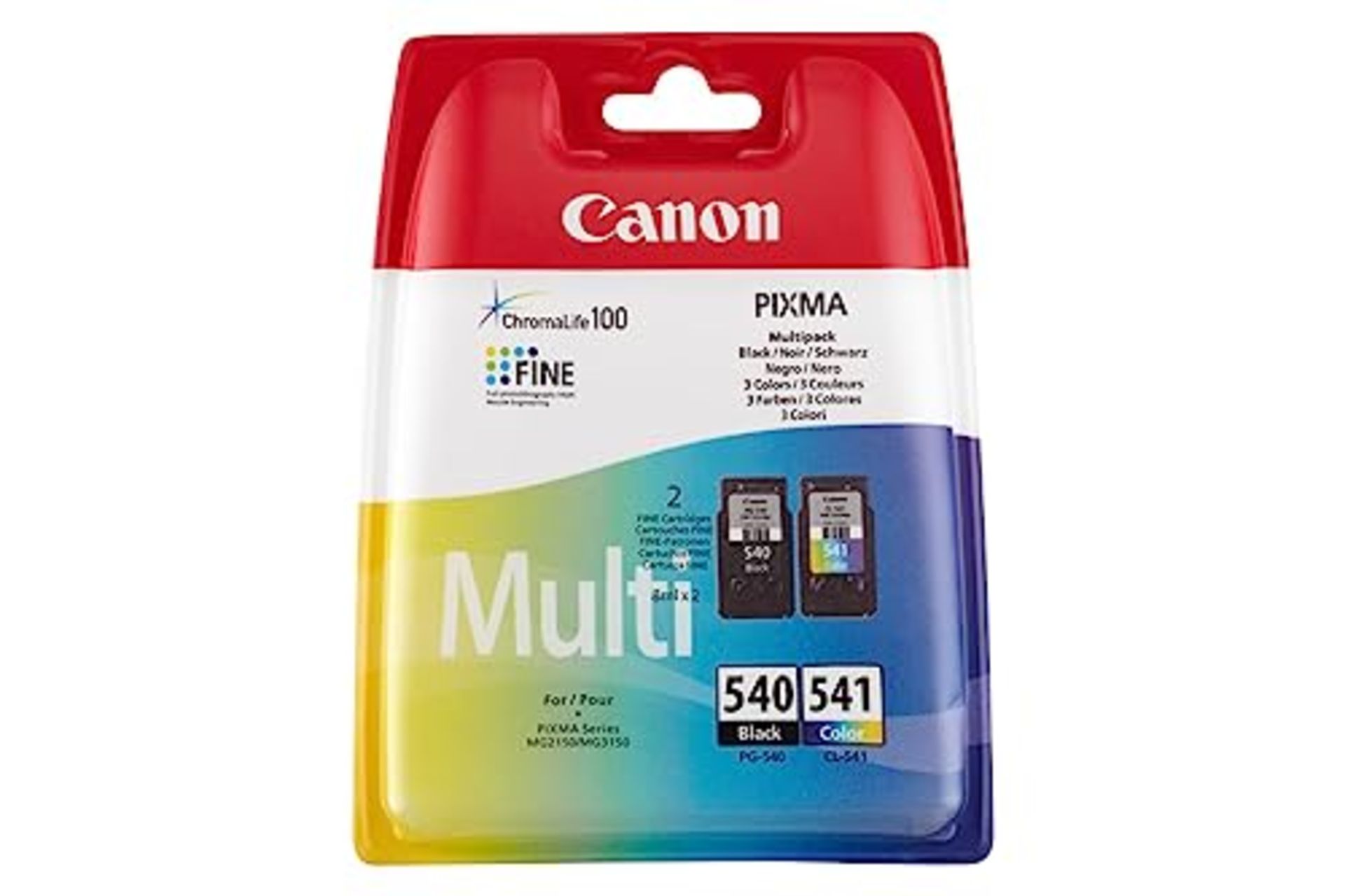 Canon Genuine Ink Cartridges PG-540/CL-541 - Pack of 2 Multi-Coloured For Selected PIX