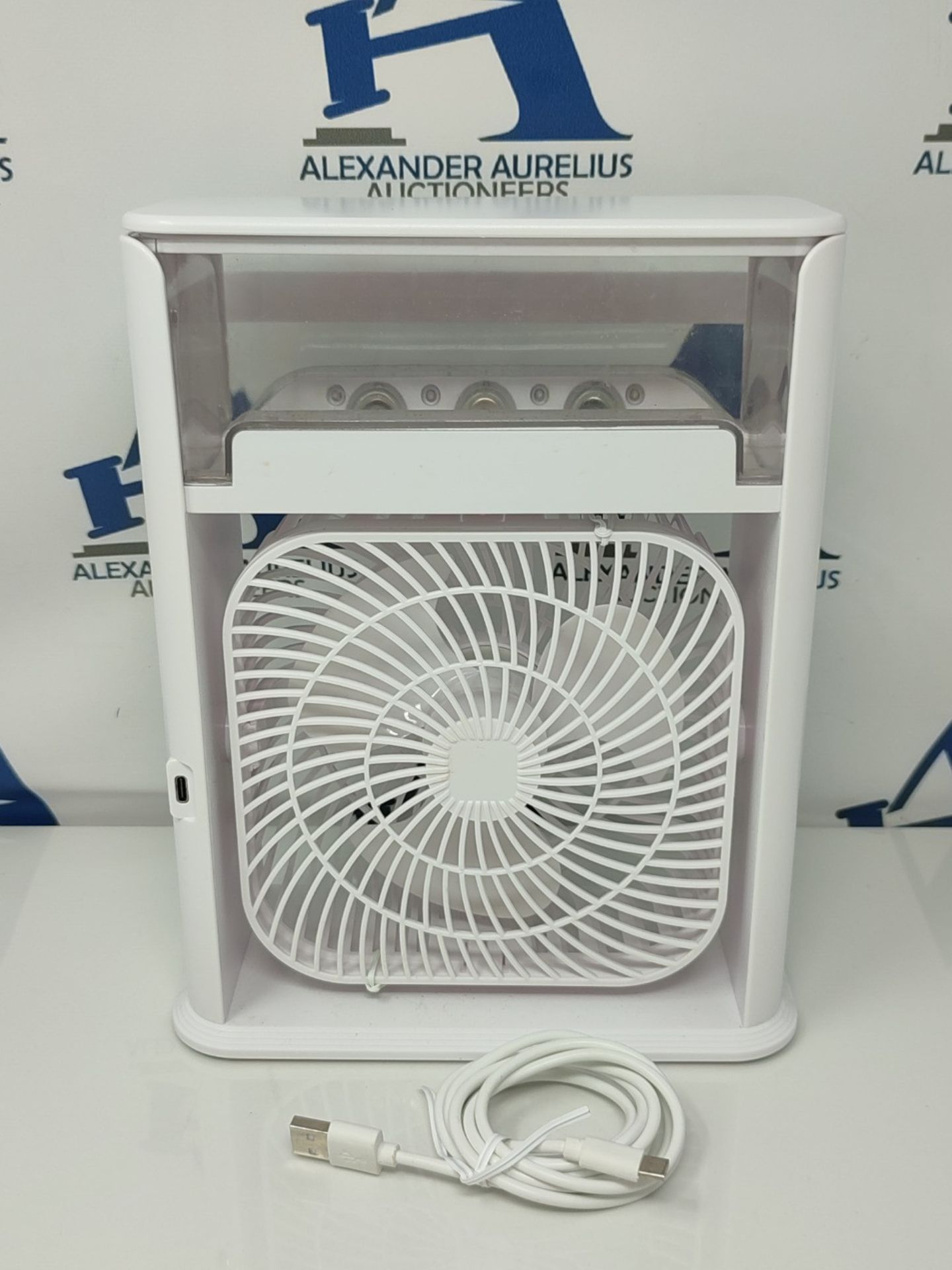 Portable Air Cooler 4-In-1 Mini Mobile Air Conditioner Fan, Air Cooling Fan and Humidi - Image 3 of 3