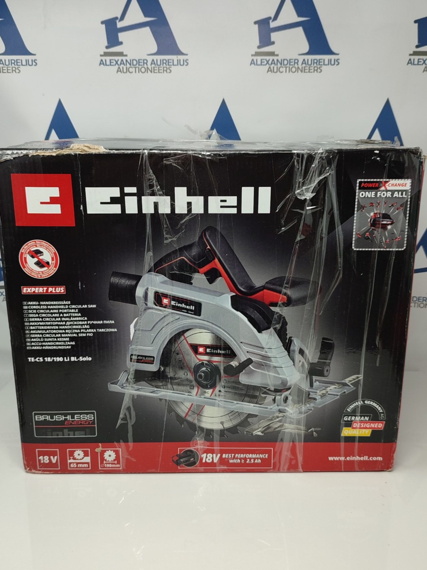 RRP £119.00 Einhell Power X-Change 190mm Cordless Circular Saw - 18V Brushless Rotary Wood Saw, To