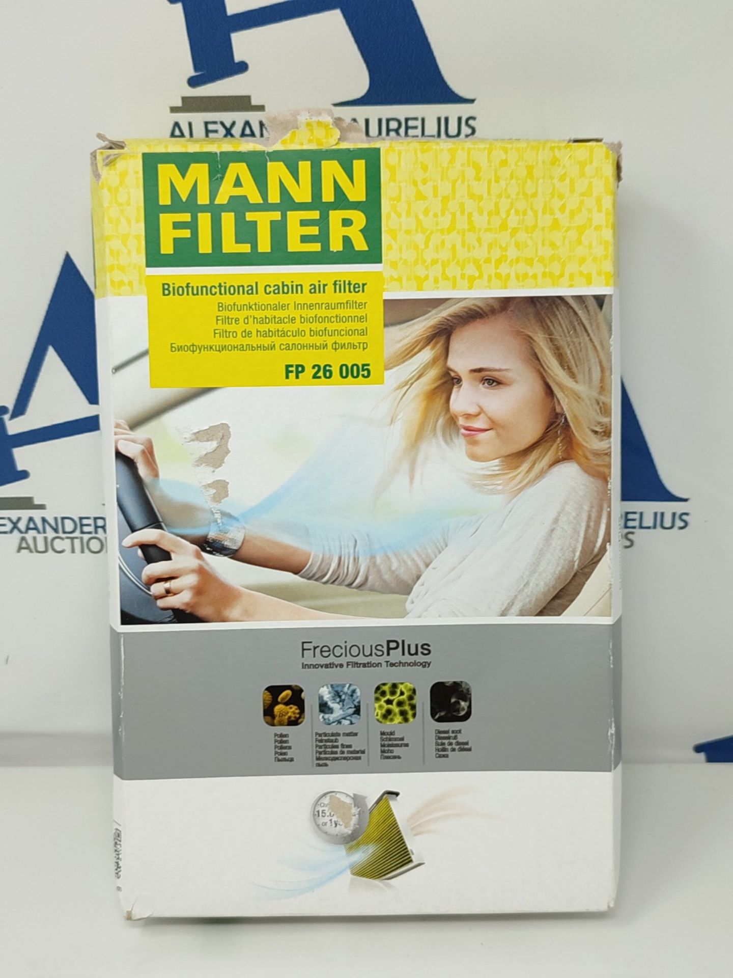 MANN-FILTER FP 26 005 Interior Filter FreciousPlus biofunctional pollen filter  For