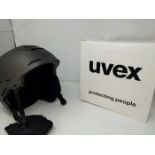RRP £85.00 [CRACKED] uvex unisex - adult, legend ski helmet, anthracite mat, 52-55 cm