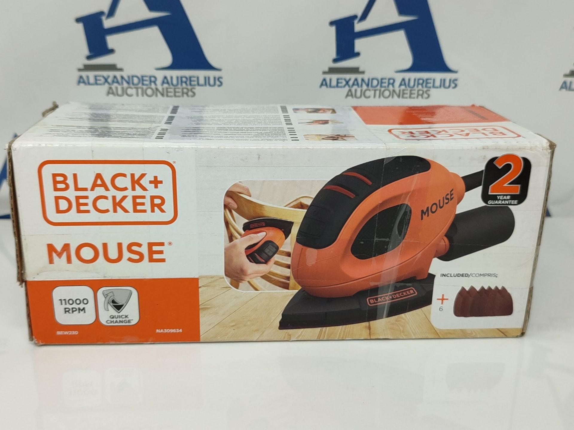 [INCOMPLETE] BLACK+DECKER 55 W Detail Mouse Electric Sander with 6 Sanding Sheets, BEW - Image 2 of 3