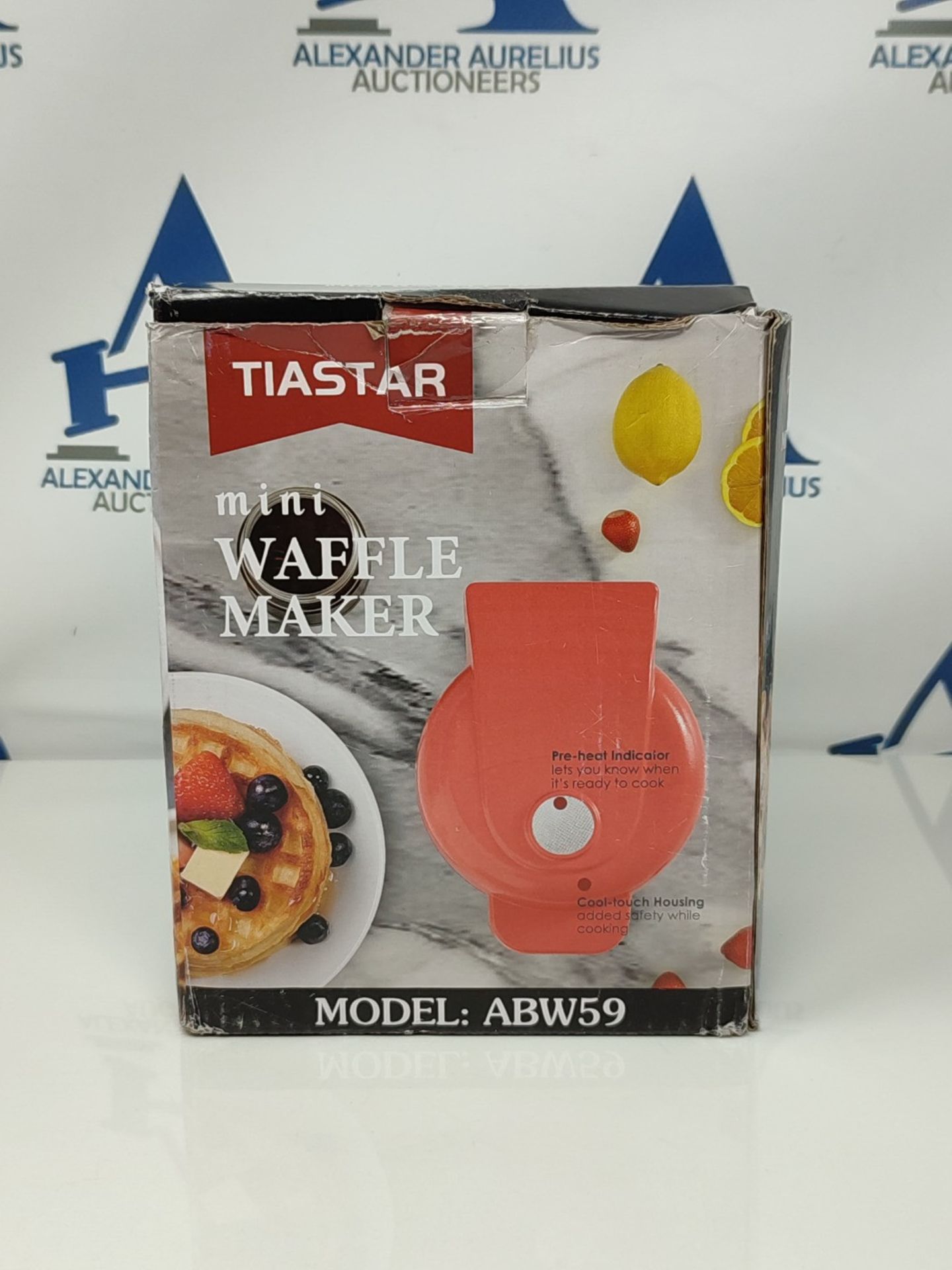 Tiastar ABW59 Mini, Small Belgian & American Waffle Maker/Machine, Power/Ready Indicat - Image 2 of 2