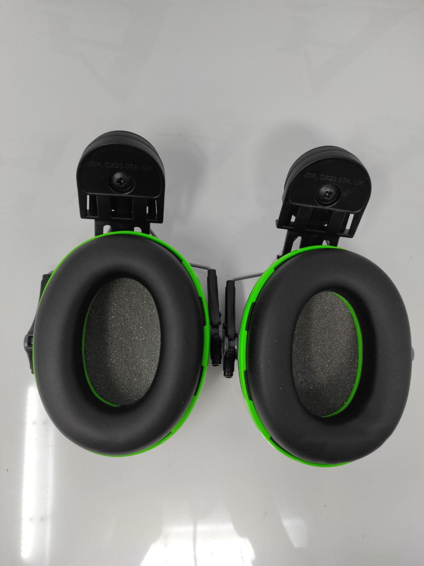 JSP Sonis 1 Helmet Mounted Ear Defenders - SNR 26 - (AEB010-0CY-800), Grey / Green,One - Image 2 of 2