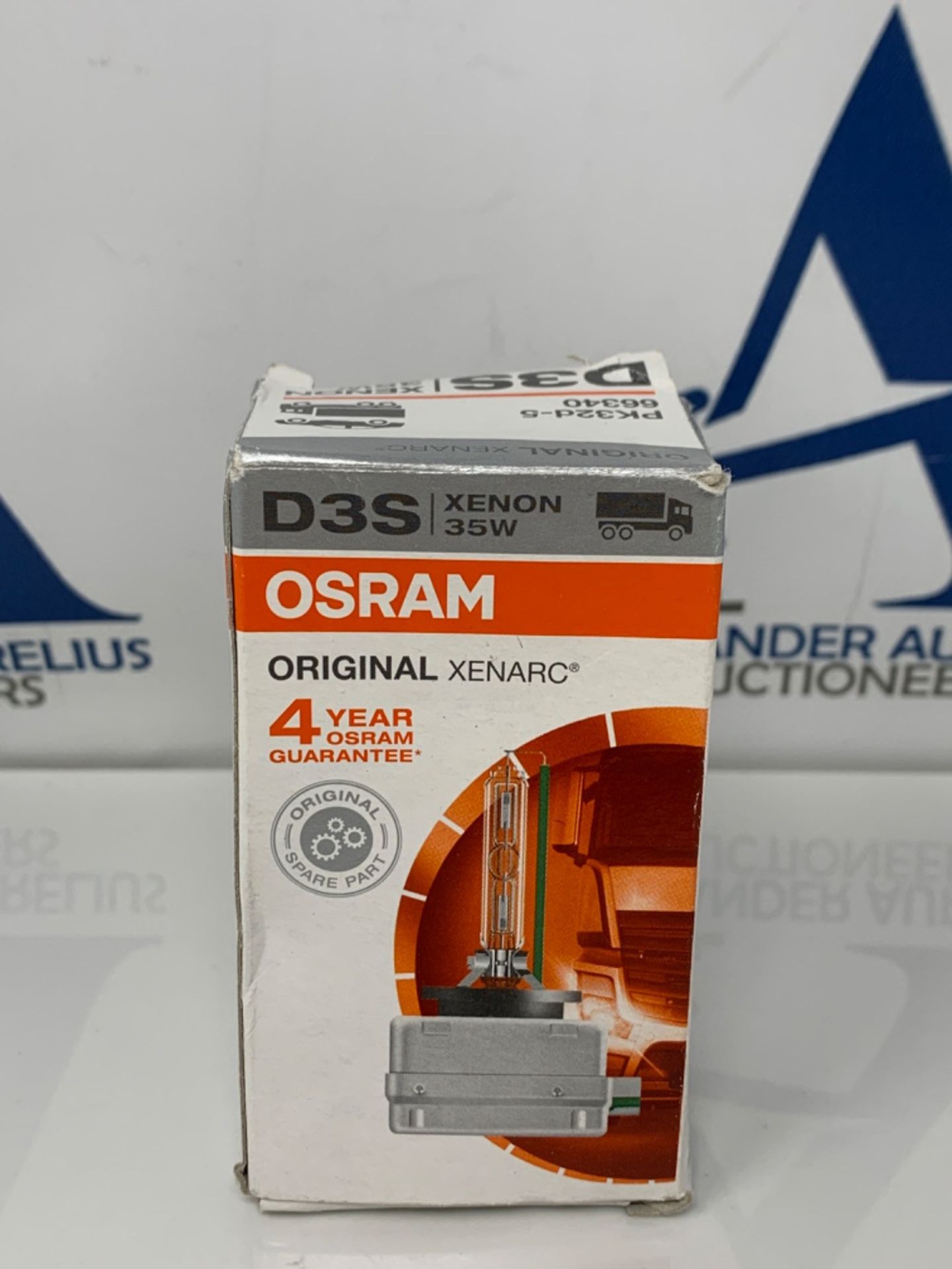 OSRAM XENARC ORIGINAL D3S HID, Xenon Headlight Bulb 66340HBI, Folding Carton Box (1 pi