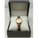 RRP £149.00 Rotary Ladies' Diamond Set Dial Gold Coloured Bracelet Watch