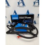 Draper Double-Cylinder Foot Pump with Pressure Gauge & Accessories - 25996 - Manual In