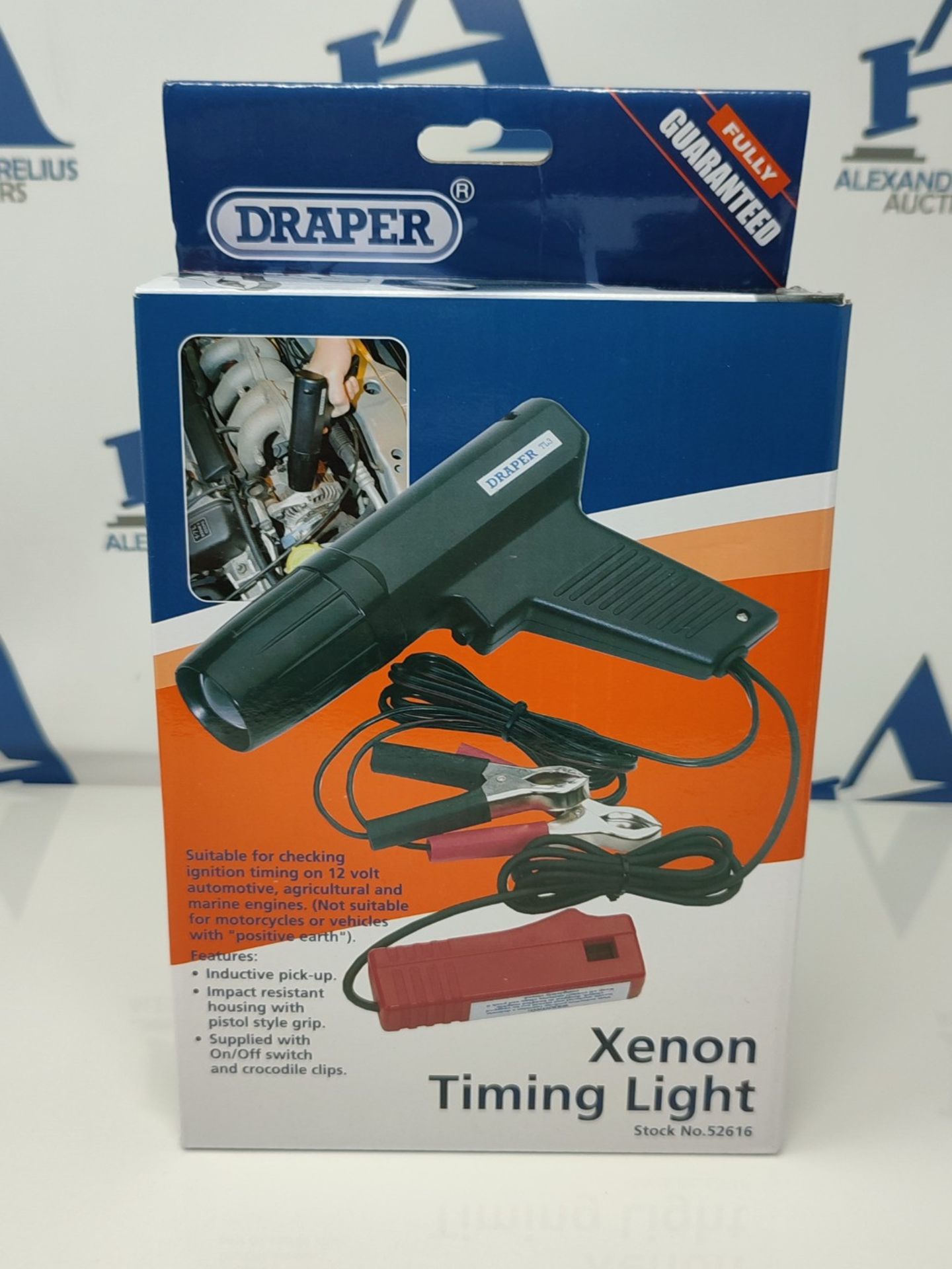 Draper 52616 Pistol Grip Xenon Ignition Strobe Timing Light, 12V , Blue