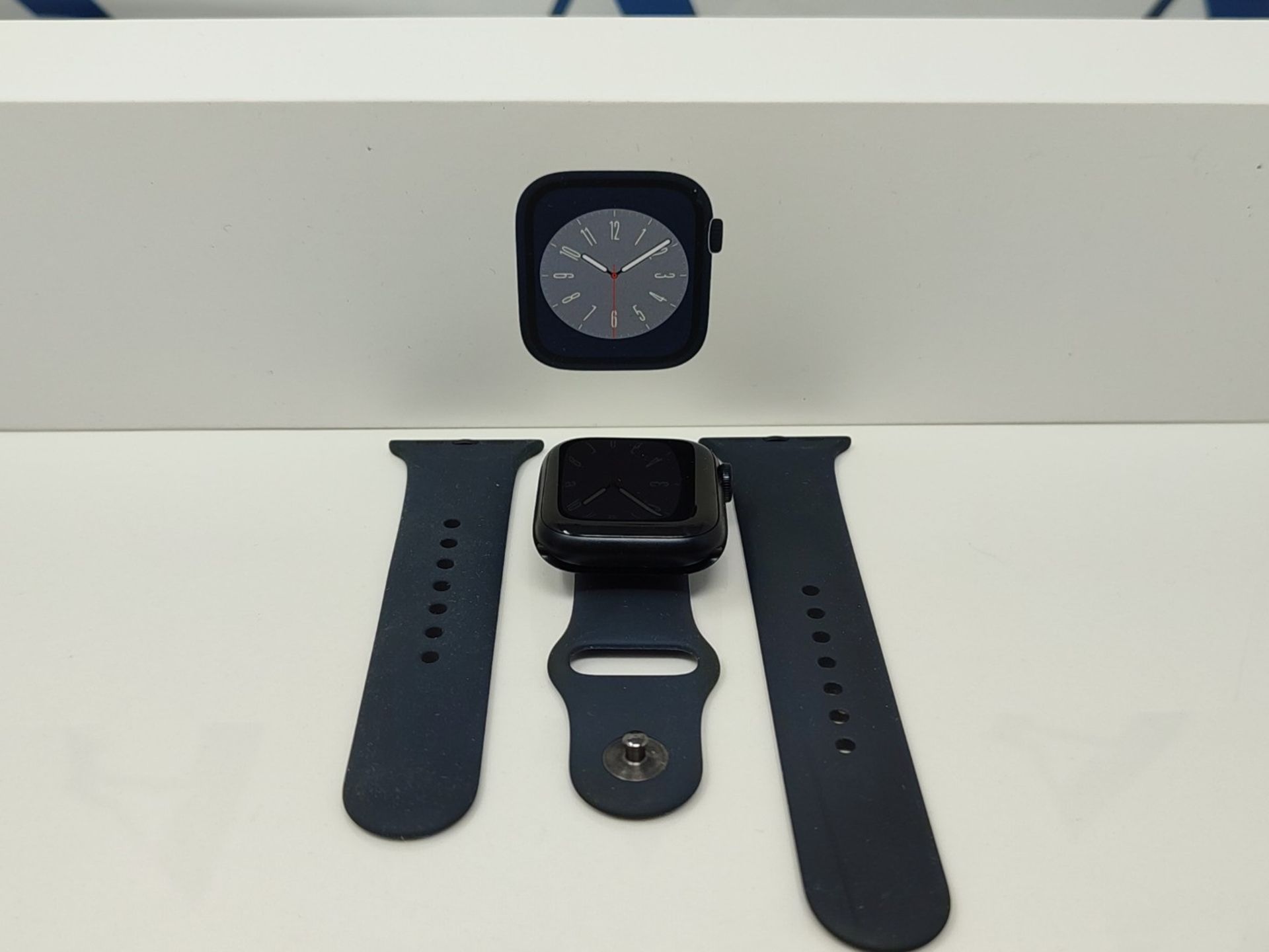 RRP £369.00 Apple Watch Series 8 (GPS 41mm) Smart watch - Midnight Aluminium Case with Midnight Sp - Image 2 of 3