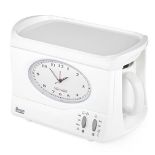 RRP £65.00 Swan Vintage Teasmade - Rapid Boil with Clock and Alarm, Featuring a Clock Light with