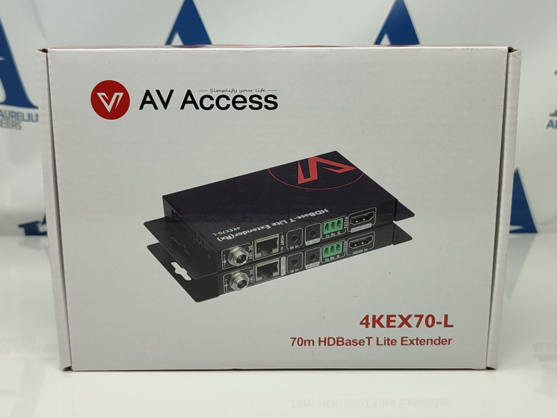 RRP £86.00 AV Access HDBaseT HDMI Extender Up to 70M, 4Kx2K@60/30Hz 1080P@60Hz HDR10 and 3D over - Image 2 of 3