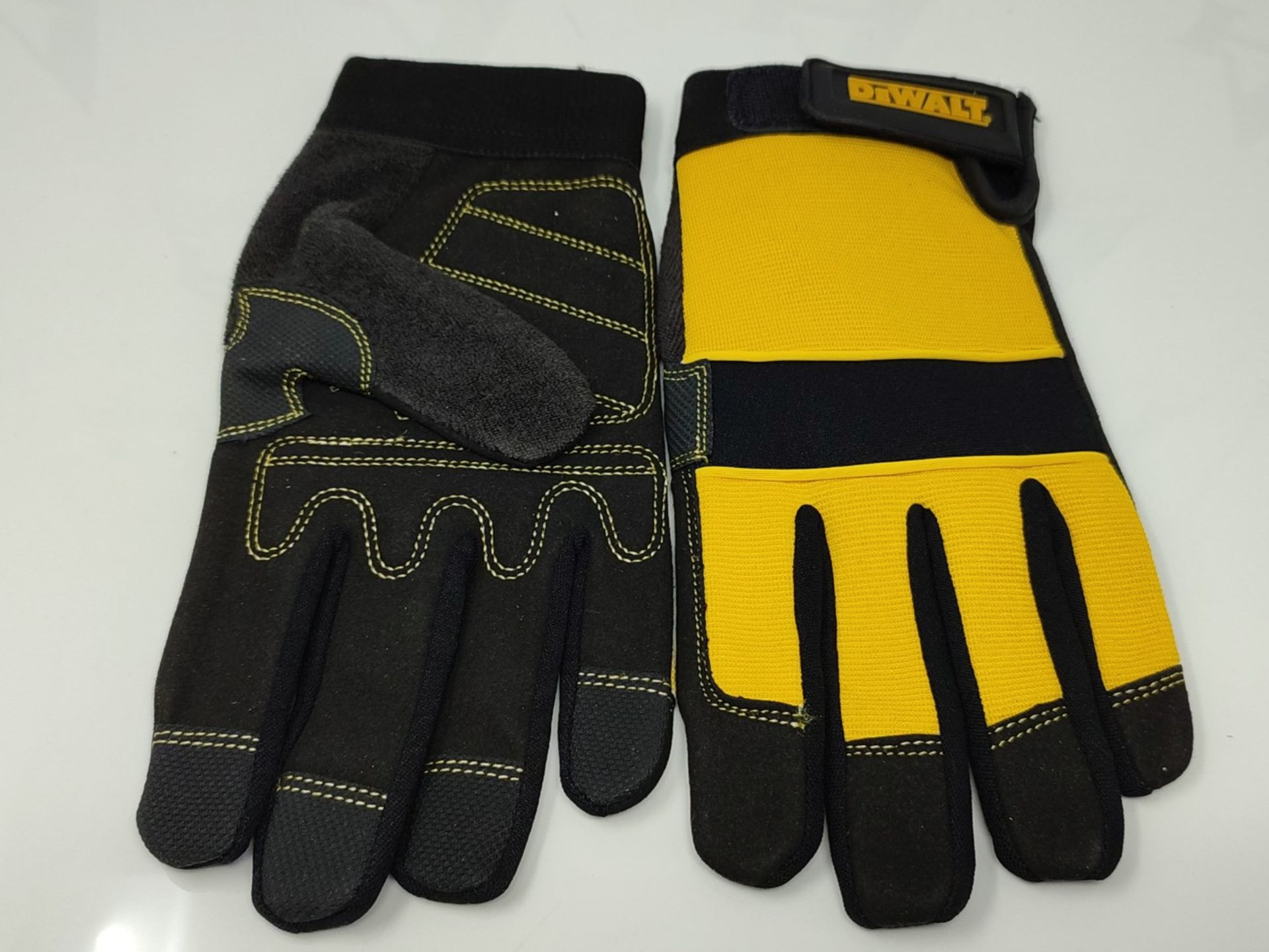 DEWALT Men's - Synthetic Padded Leather Palm Gloves Large, Black/Yellow, L (1 pair) - Image 2 of 2