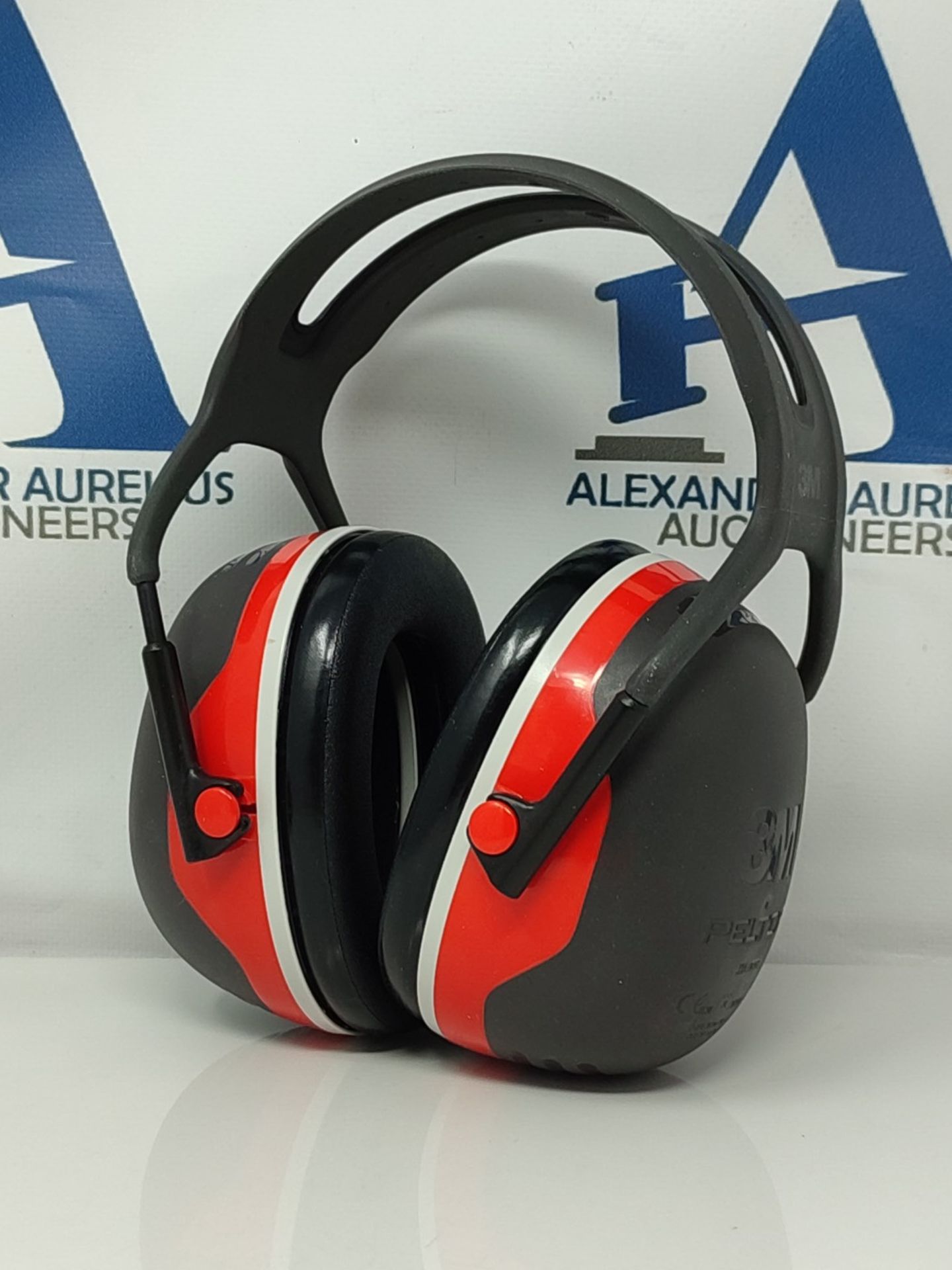 3M Peltor Premium Plus Earmuffs X3A with Headband, Black/Red, 95 - 110 dB - Image 3 of 3