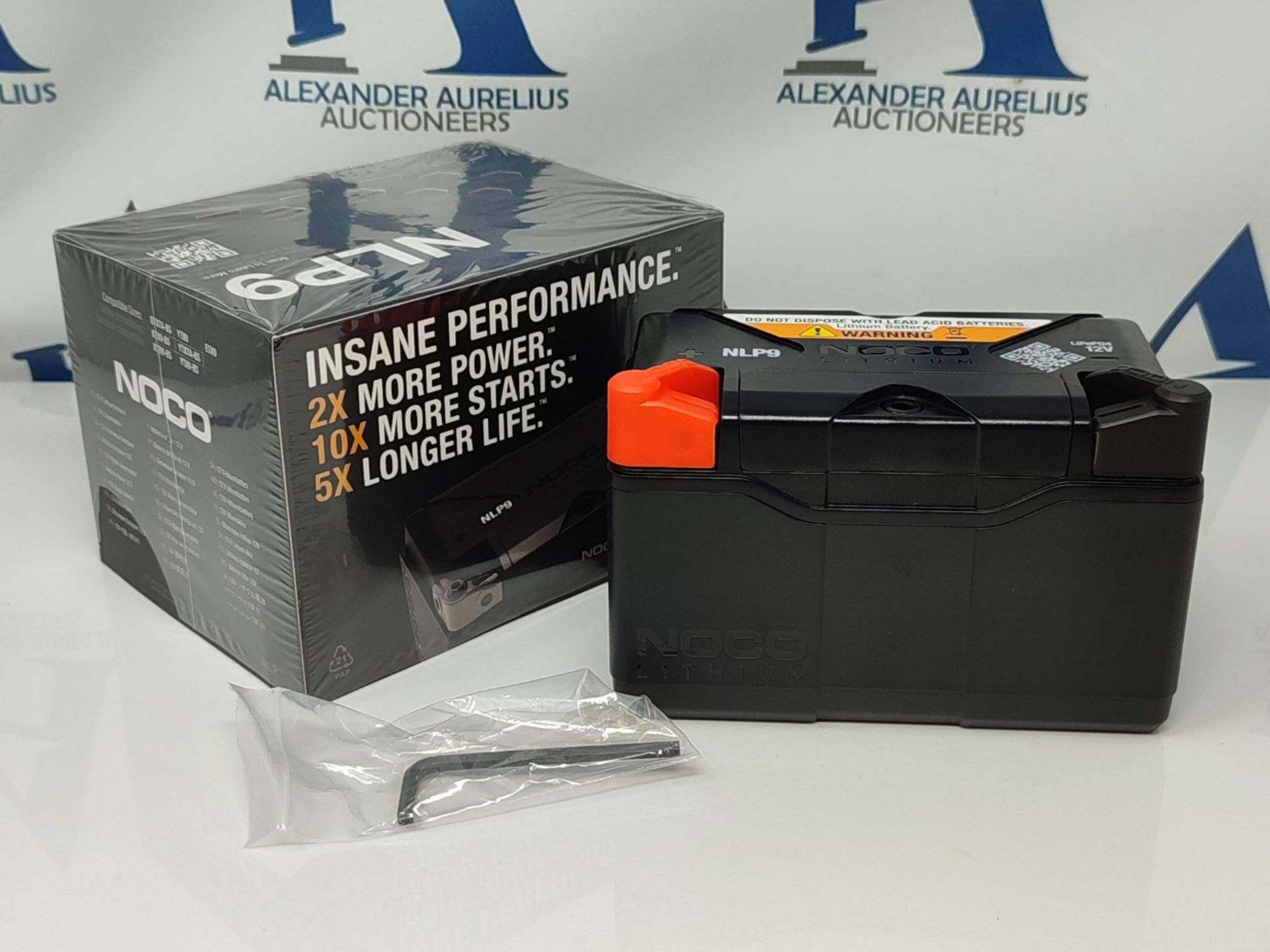 RRP £99.00 NOCO Lithium NLP9, Group 9, 400A Lithium Powersport Battery, 12V 3Ah Battery With Dyna - Image 2 of 3