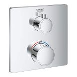 RRP £329.00 GROHE Grohtherm - Thermostatic Shower Mixer Trim Set to Control 2 showers - Concealed