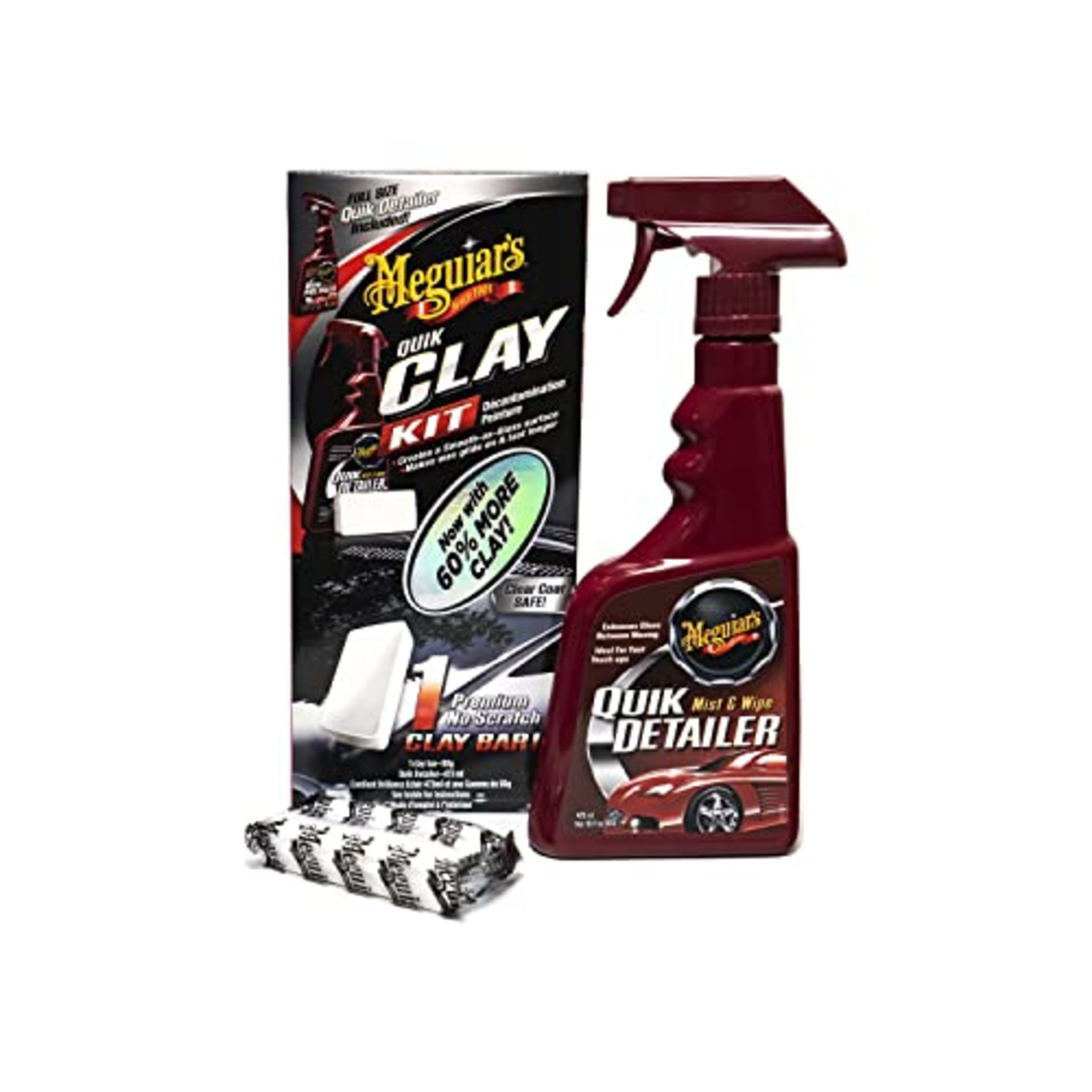 [INCOMPLETE] Meguiar's G1116EU Quik Clay Bar Starter Kit with 80g of clay and 473ml De