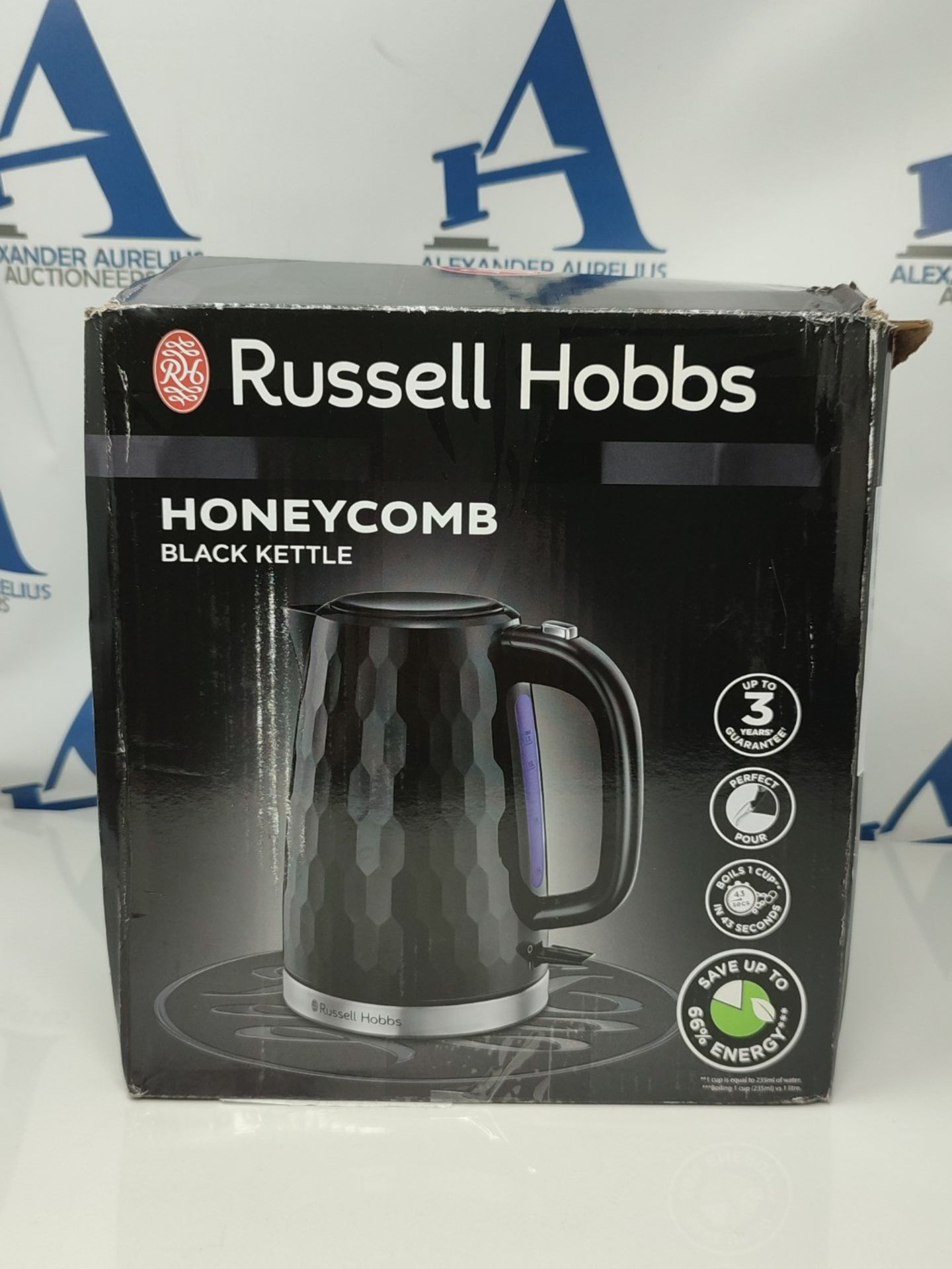 Russell Hobbs 26051 Cordless Electric Kettle - Contemporary Honeycomb Design with Fast - Image 2 of 3