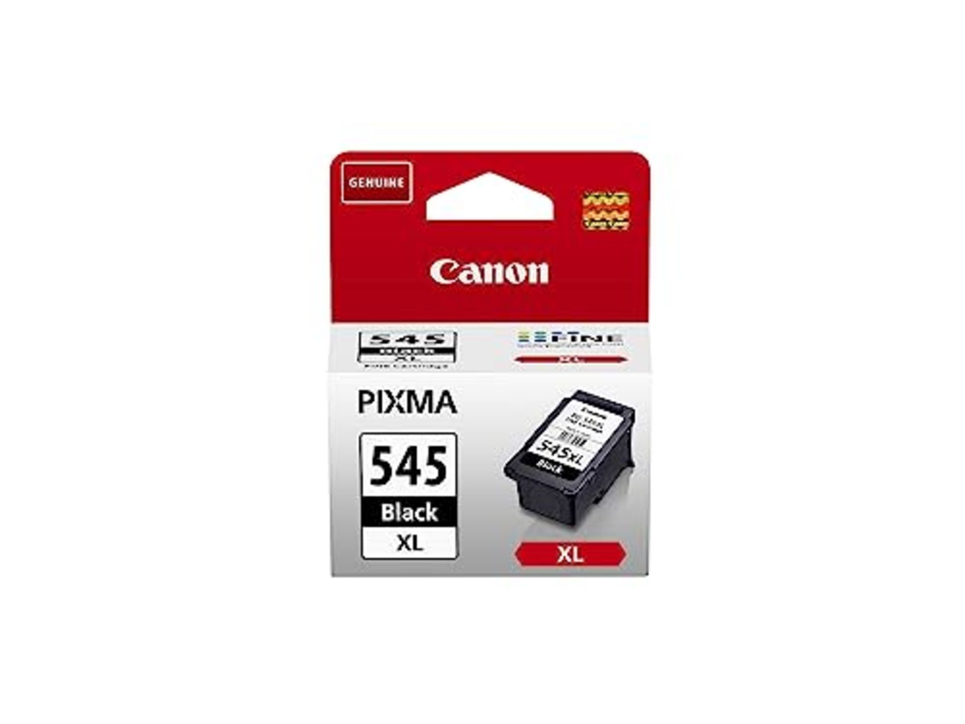 Canon Genuine Printer Ink - 1 x PG-545XL High Capacity 15ML Black Ink Cartridge for up