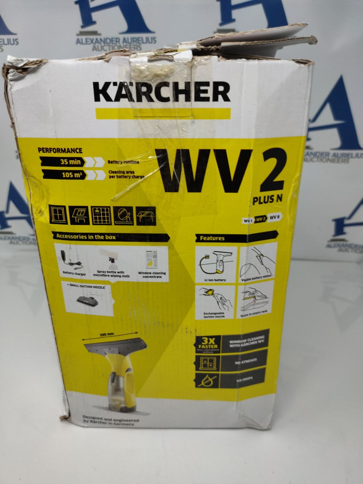 RRP £64.00 [INCOMPLETE] Kärcher WV2 Plus N Yellow Edition Window Vac