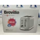 Breville Bold Ice Grey 2-Slice Toaster with High-Lift & Wide Slots | Grey & Silver Chr