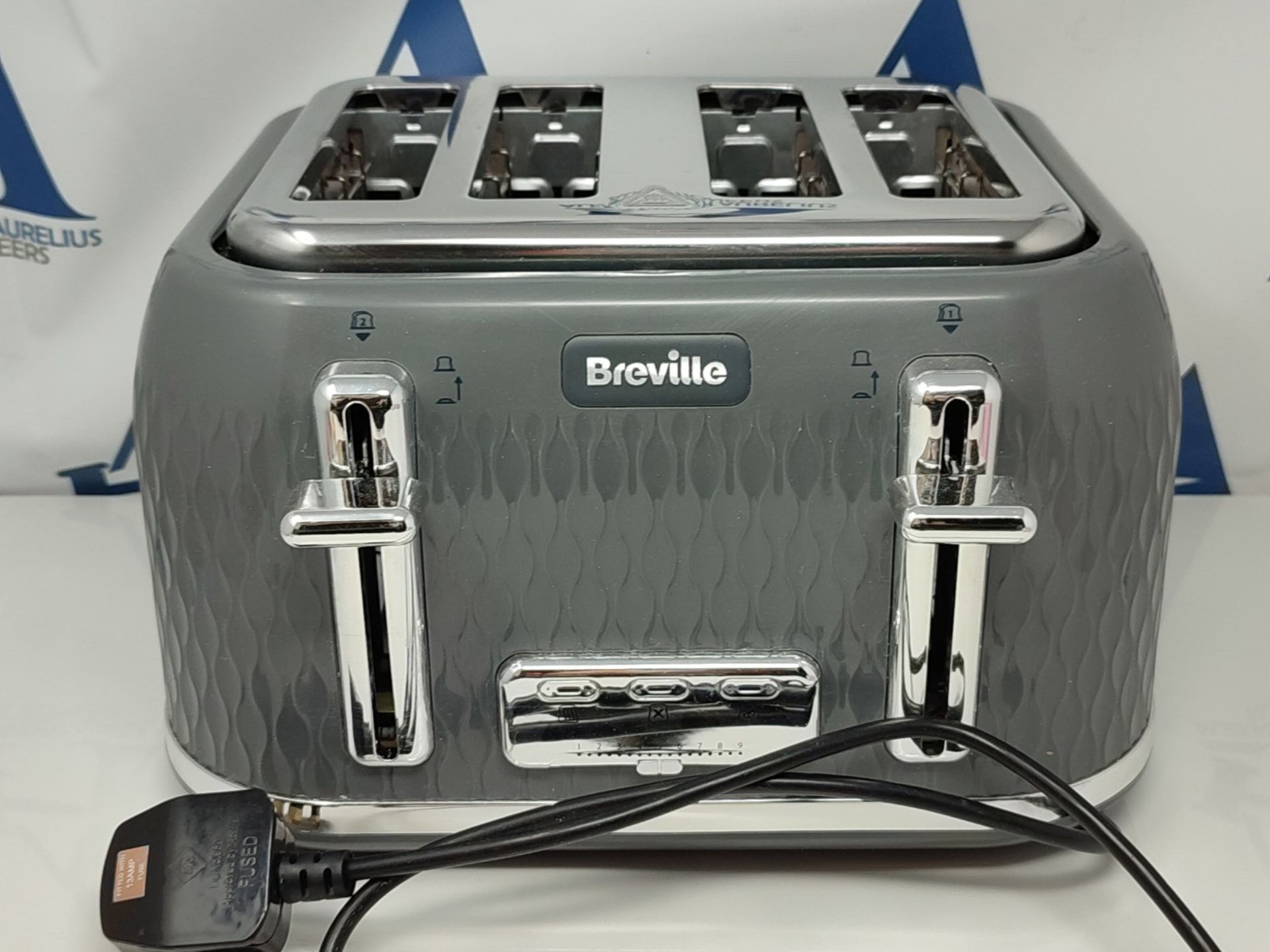 Breville Curve 4-Slice Toaster with High Lift and Wide Slots | Grey &amp; Chrome [VTR0