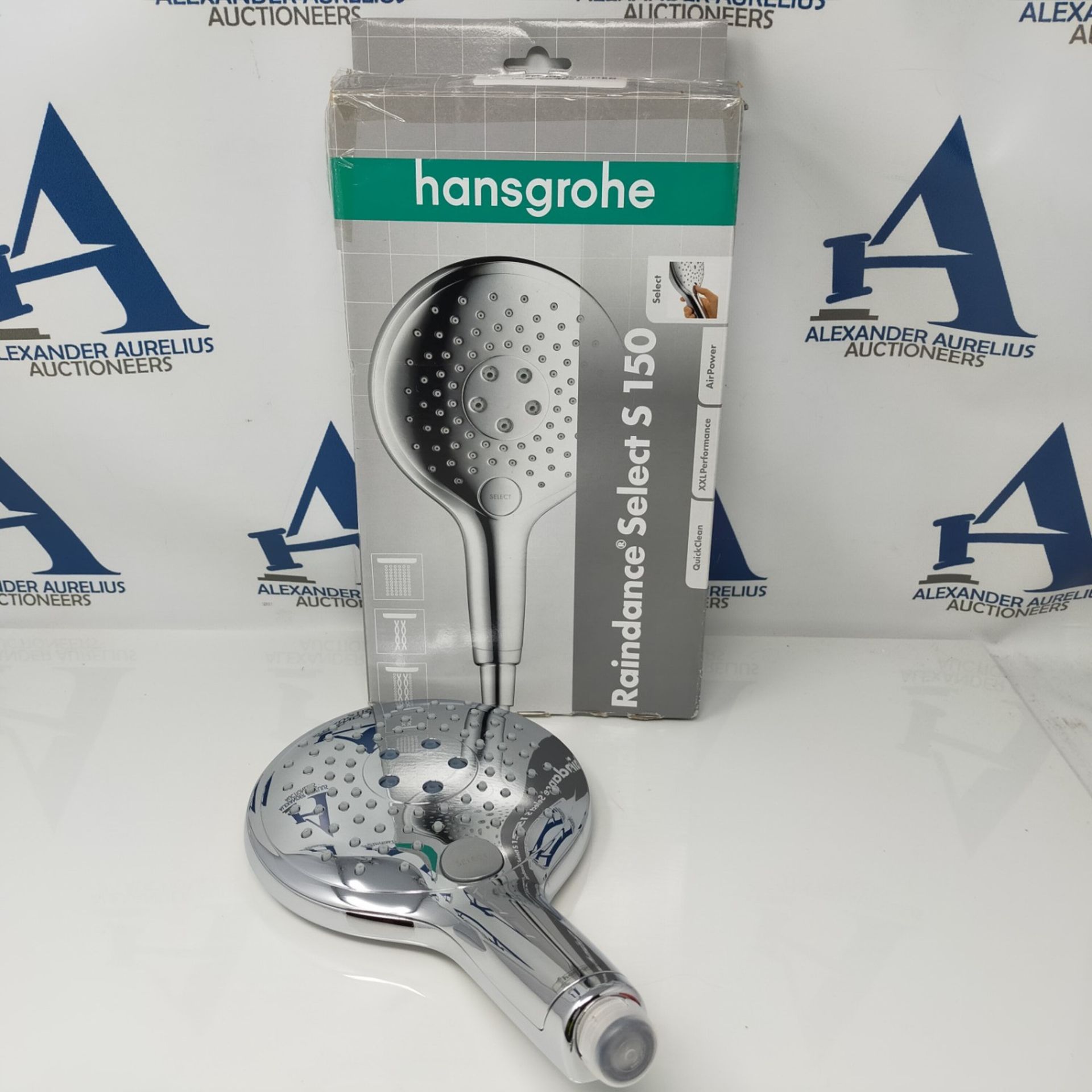 RRP £113.00 hansgrohe hand shower Raindance Select S, shower head 150mm with 3 sprays, chrome, 285 - Image 2 of 3