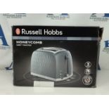 Russell Hobbs 26063 2 Slice Toaster - Contemporary Honeycomb Design with Extra Wide Sl