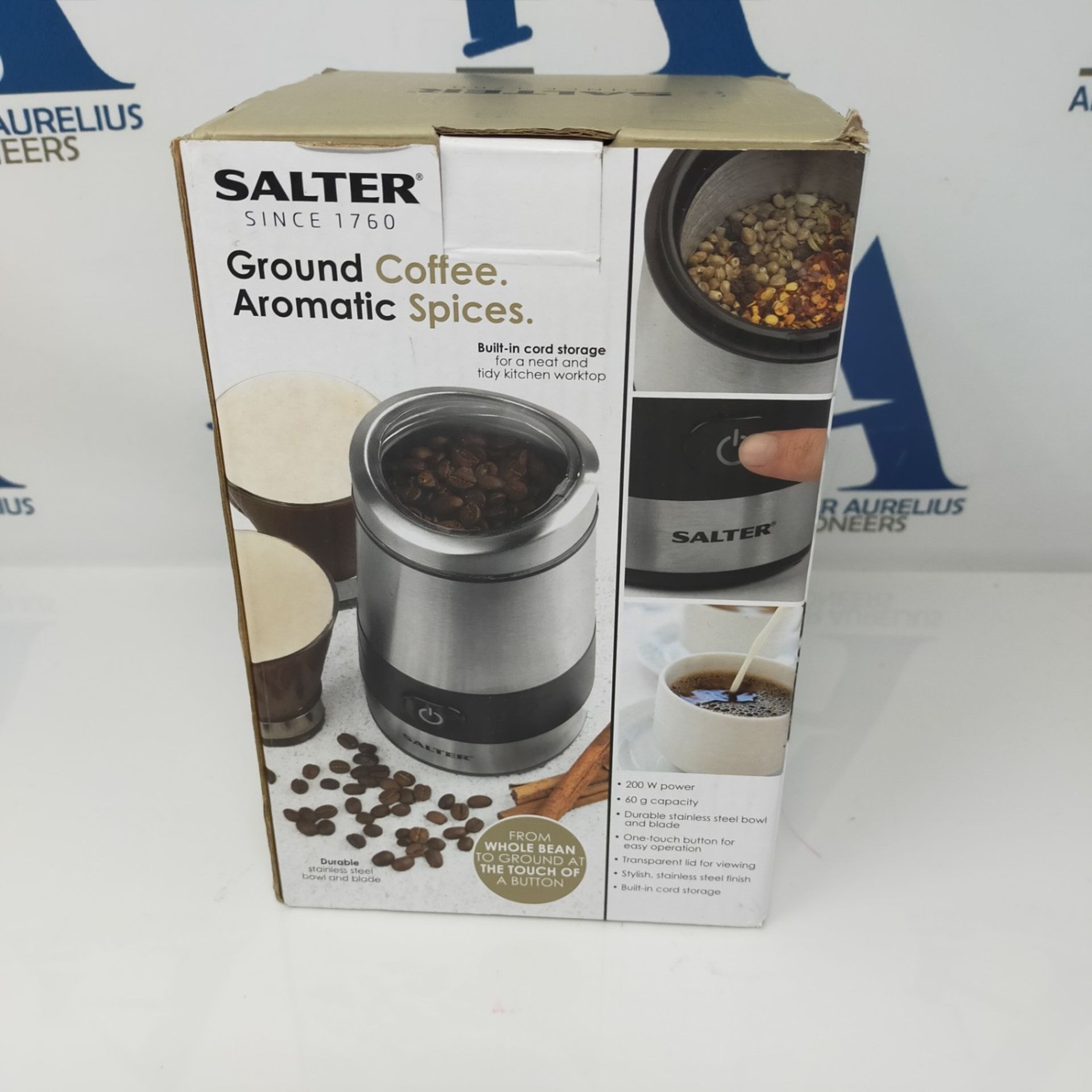 Salter EK2311 Electric Coffee & Spice Grinder  Stainless Steel Blade, 60g Coffee Be