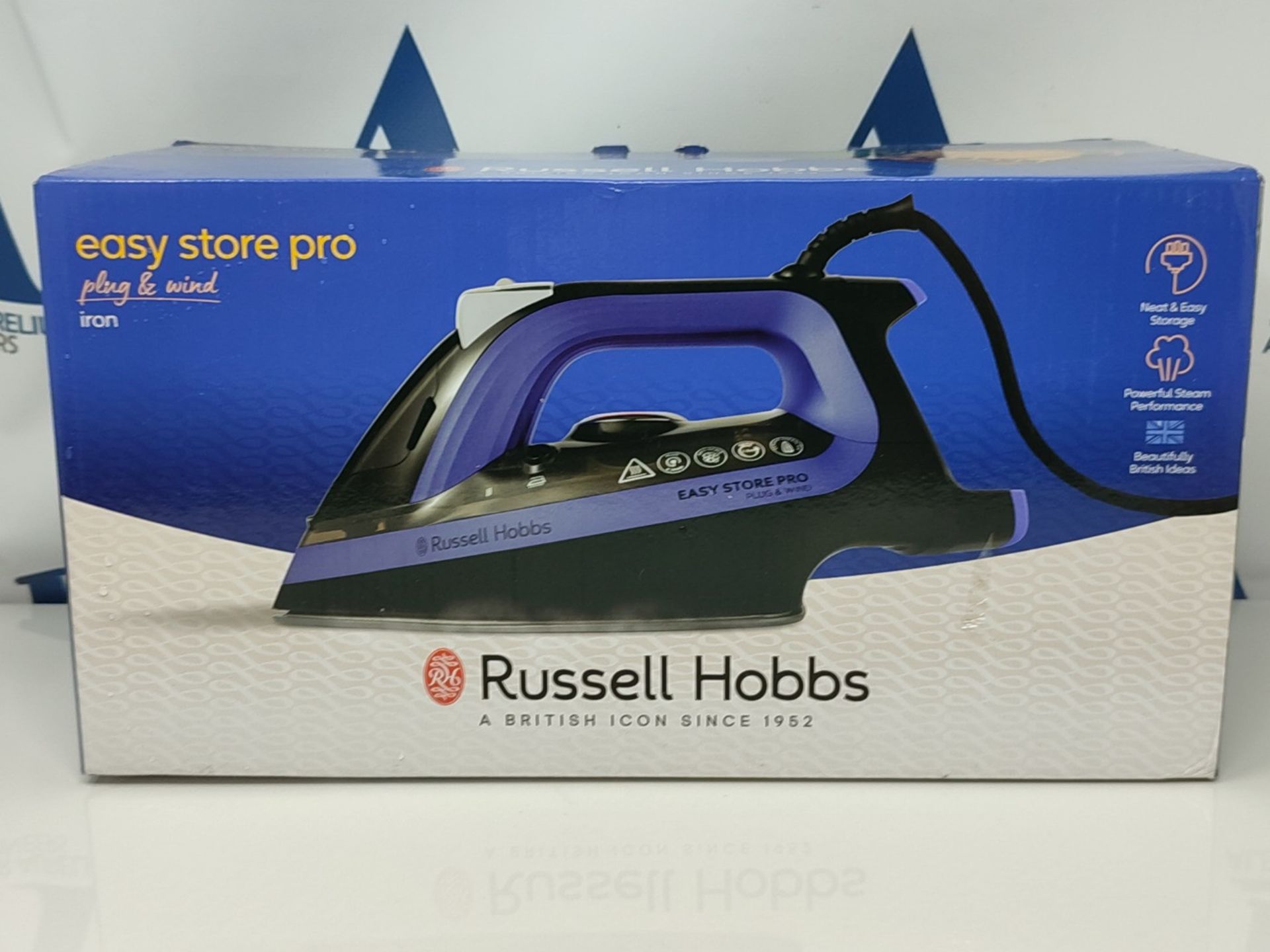 Russell Hobbs 26731 Plug & Wrap Steam Iron - One Temperature Safe on All Fabrics, Easy