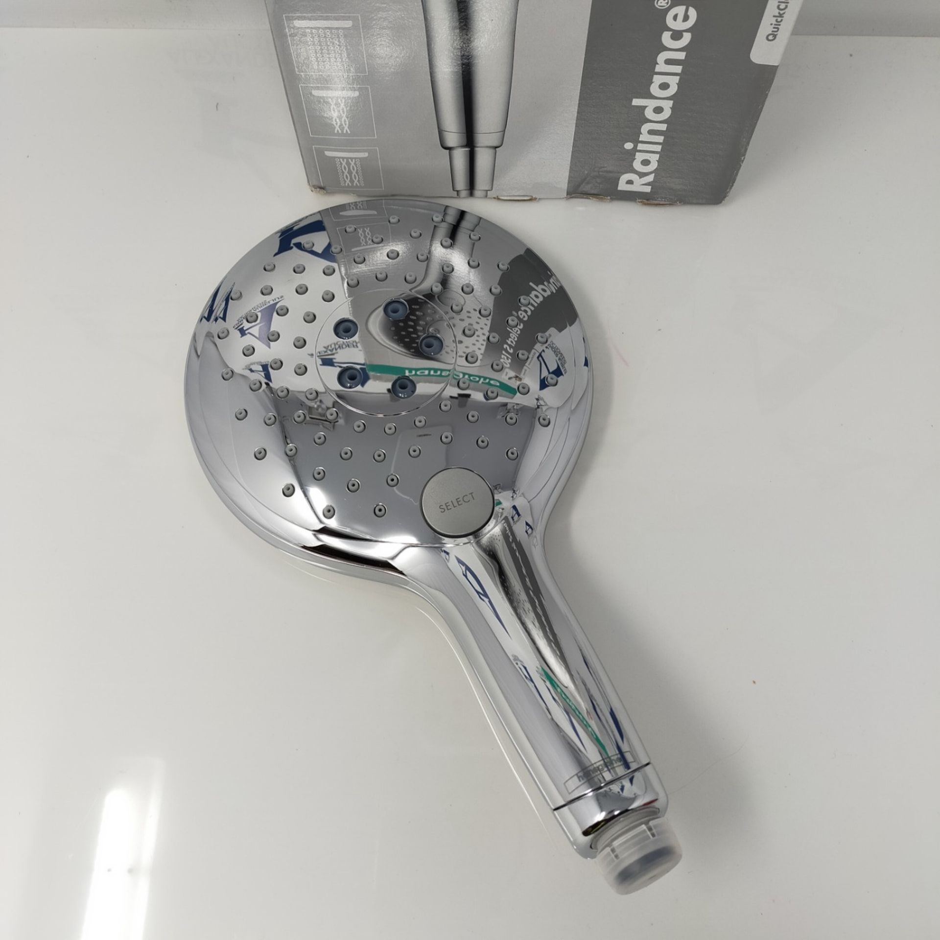 RRP £113.00 hansgrohe hand shower Raindance Select S, shower head 150mm with 3 sprays, chrome, 285 - Image 3 of 3