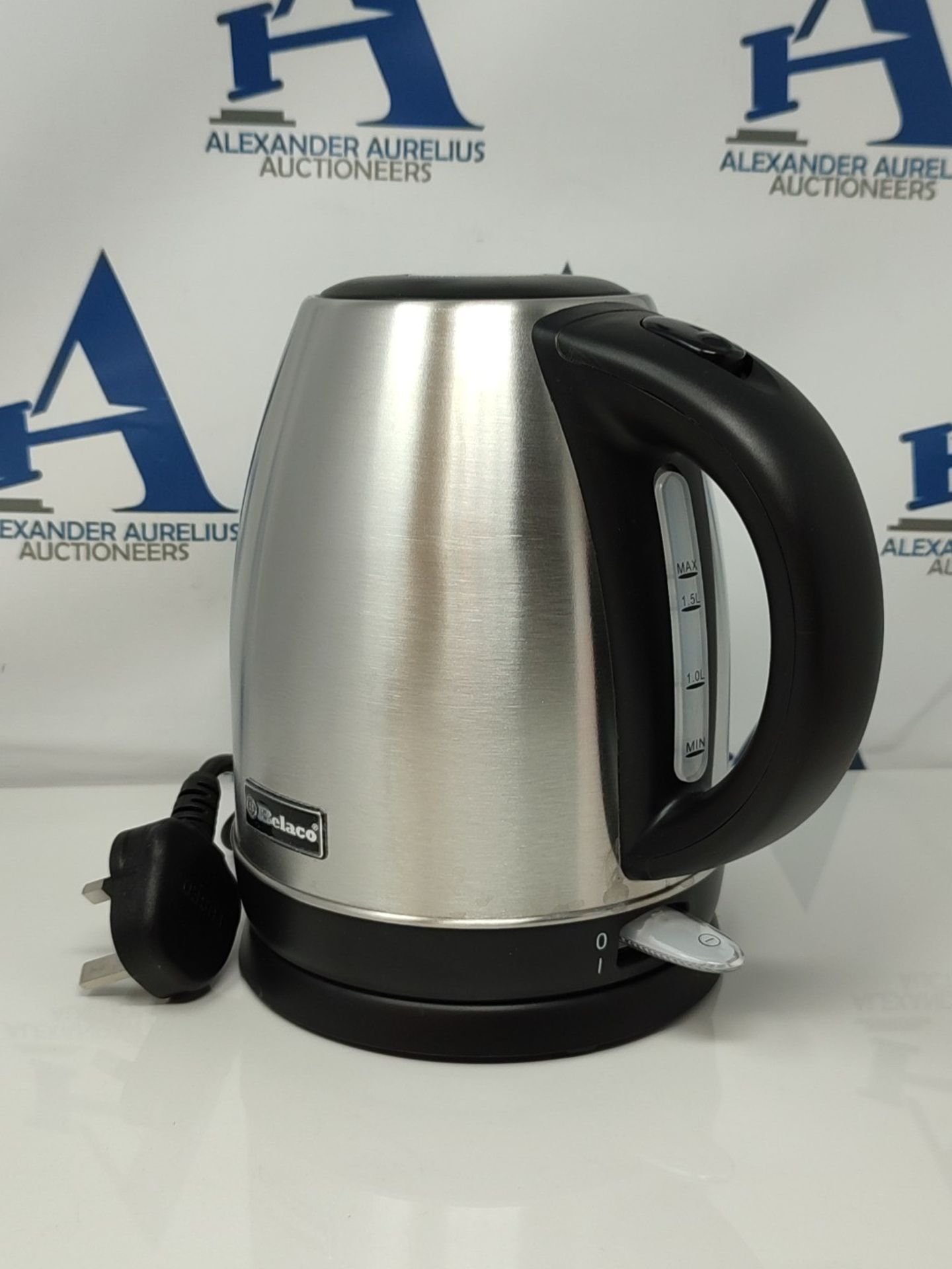 Belaco Electric Kettle Stainless Steel Housing 1.7L Fast Boil Cordless 360° Rotation