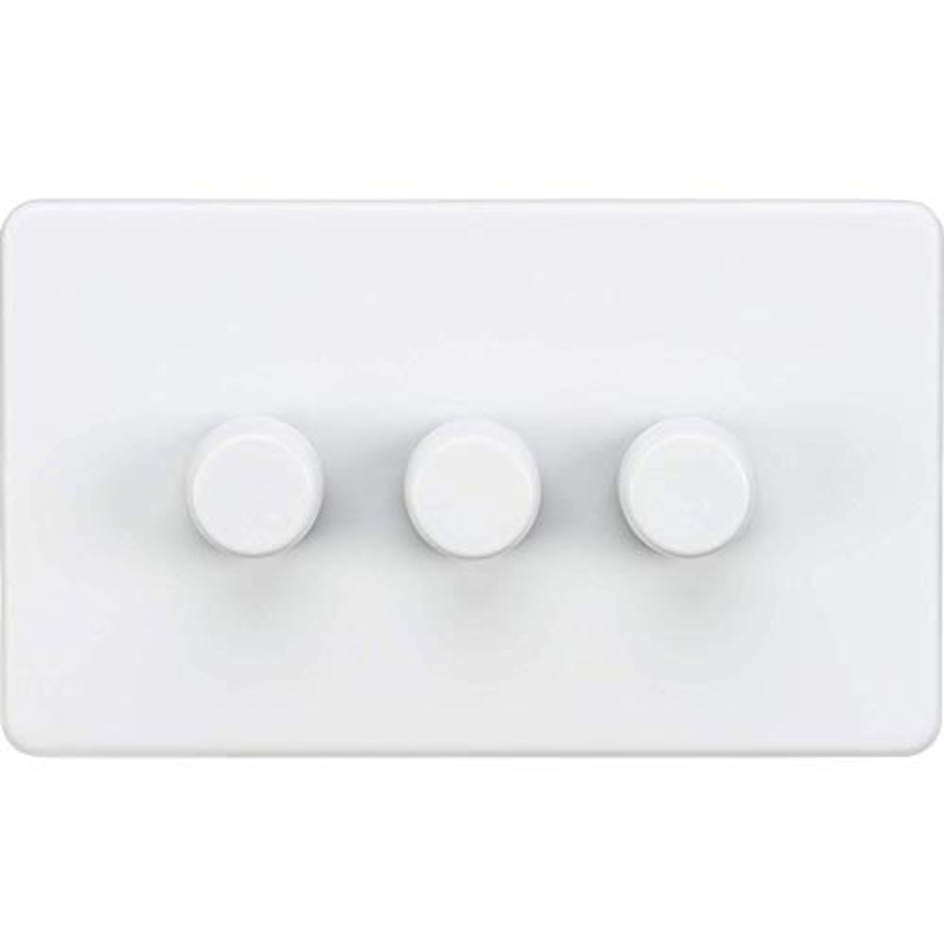 Knightsbridge SF2183MW Screwless 3G 2-Way 10-200W (5-150W LED) Trailing Edge dimmer-Ma