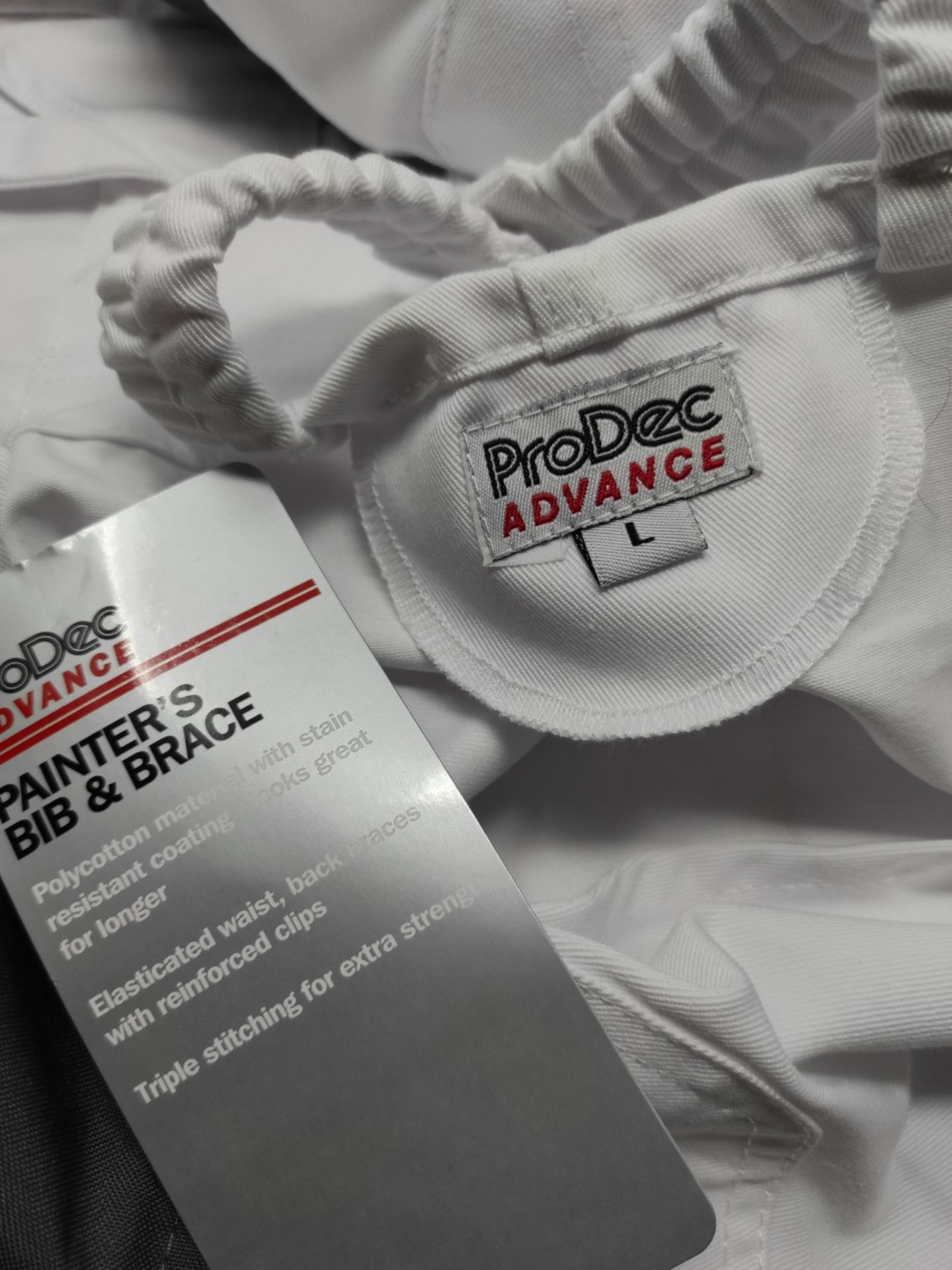 ProDec Advance Stain-Resistant, Hardwearing, Multi-Pocket Decorator's Bib and Brace, L - Image 3 of 3