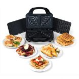 Salter EK2143 3-in-1 Snack Maker - Deep Fill Waffle Iron, Sandwich Panini Press & Toas