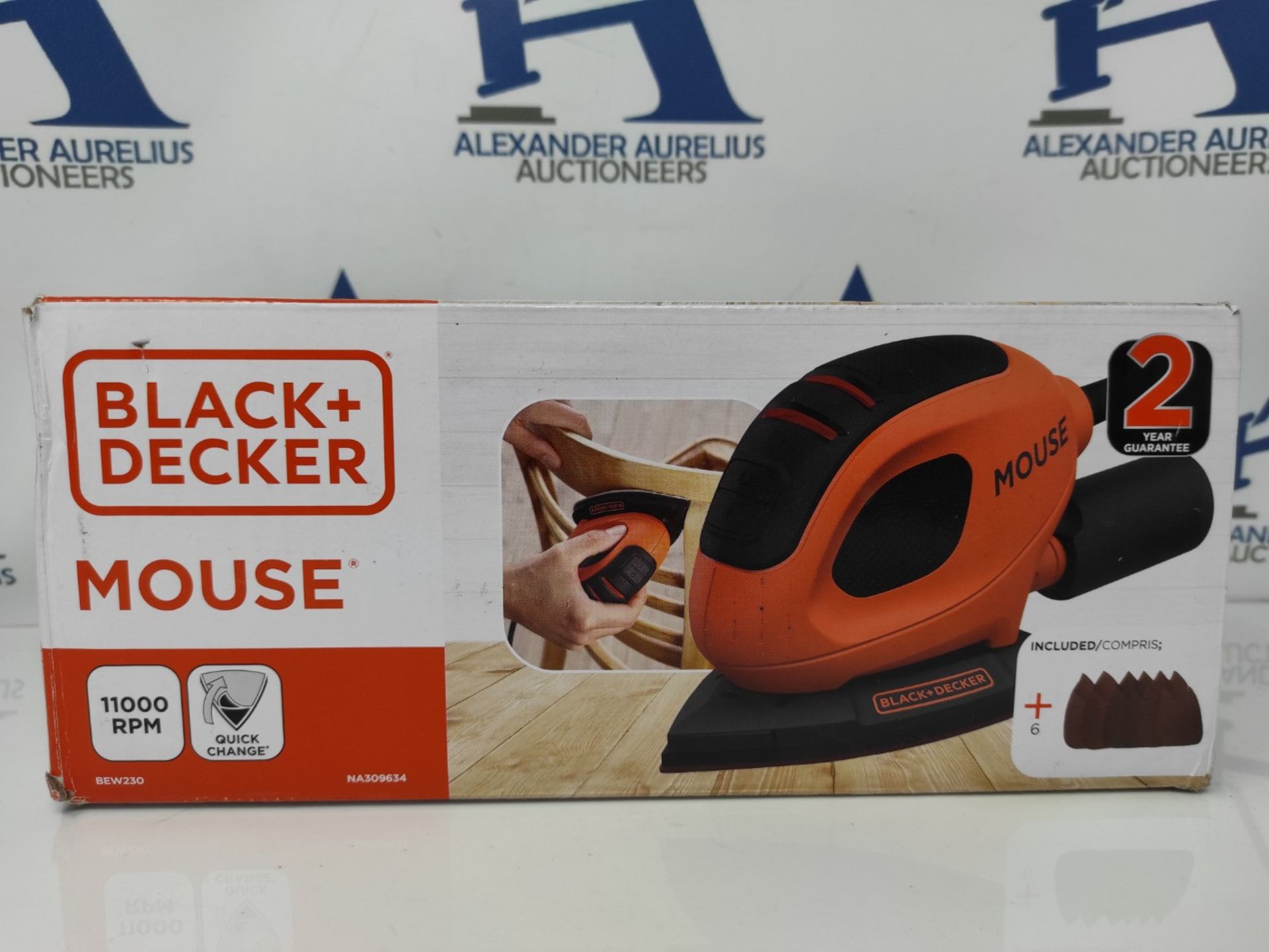 BLACK+DECKER 55 W Detail Mouse Electric Sander with 6 Sanding Sheets, BEW230-GB - Image 2 of 3