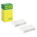MANN-FILTER CU 1721-2 Interior Filter Cabin air filter set (set of 2)  For passenge
