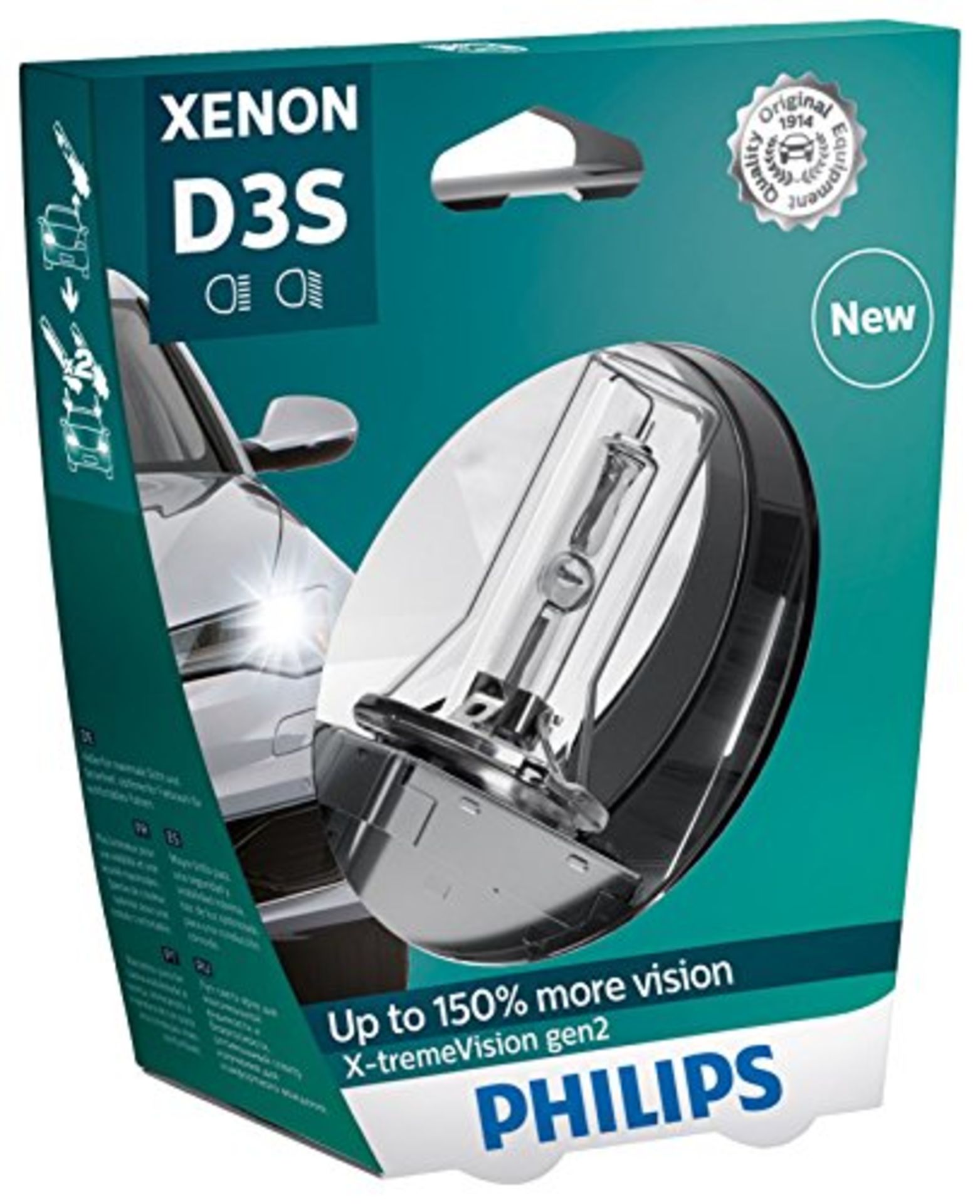 RRP £74.00 Philips 42403XV2S1Â X-tremeVision gen2 Xenon headlight bulb D3S, single blister