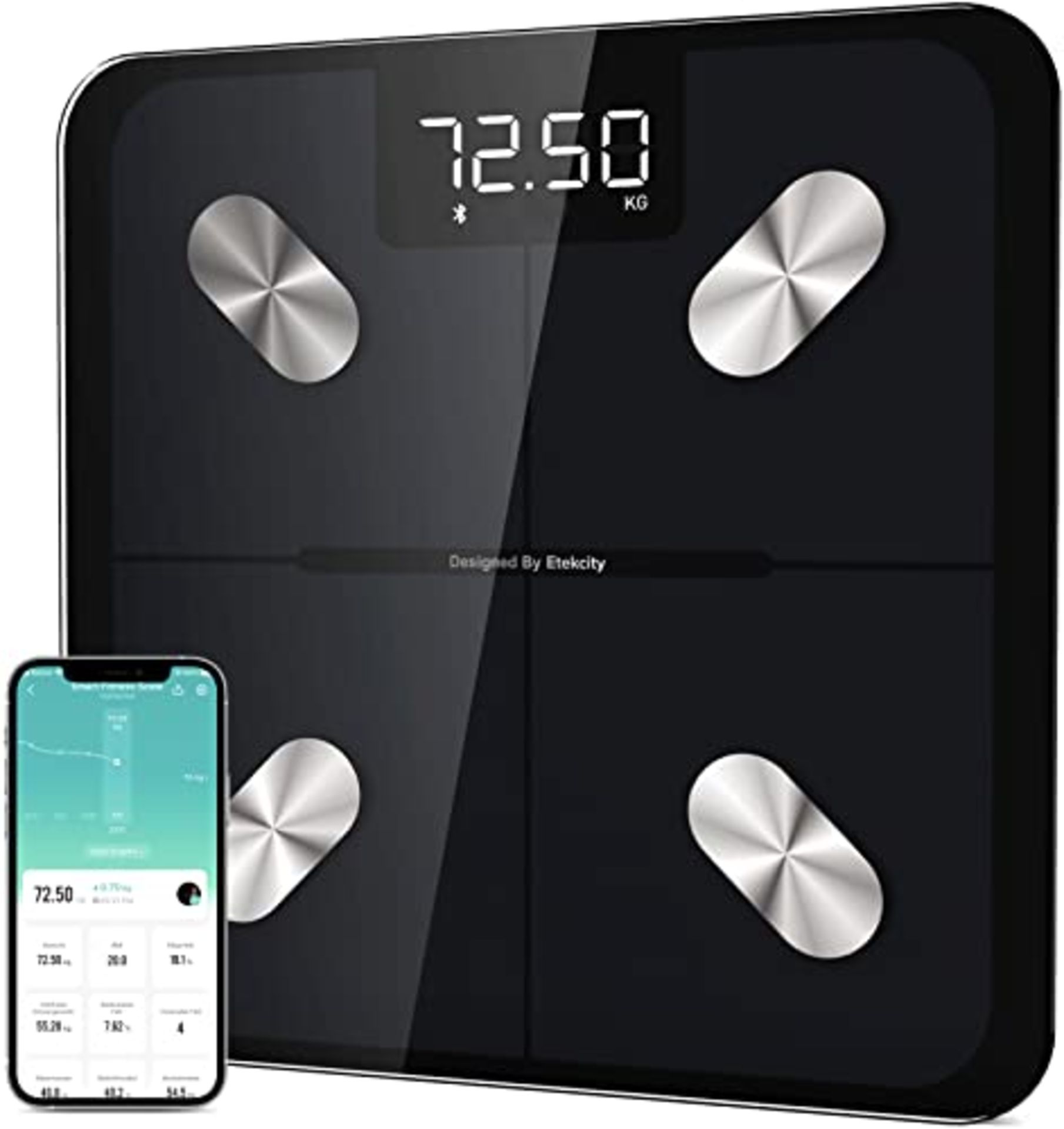 Etekcity Smart Bathroom Scales for Body Weight, Accurate to 0.05lb (0.02kg) Digital We