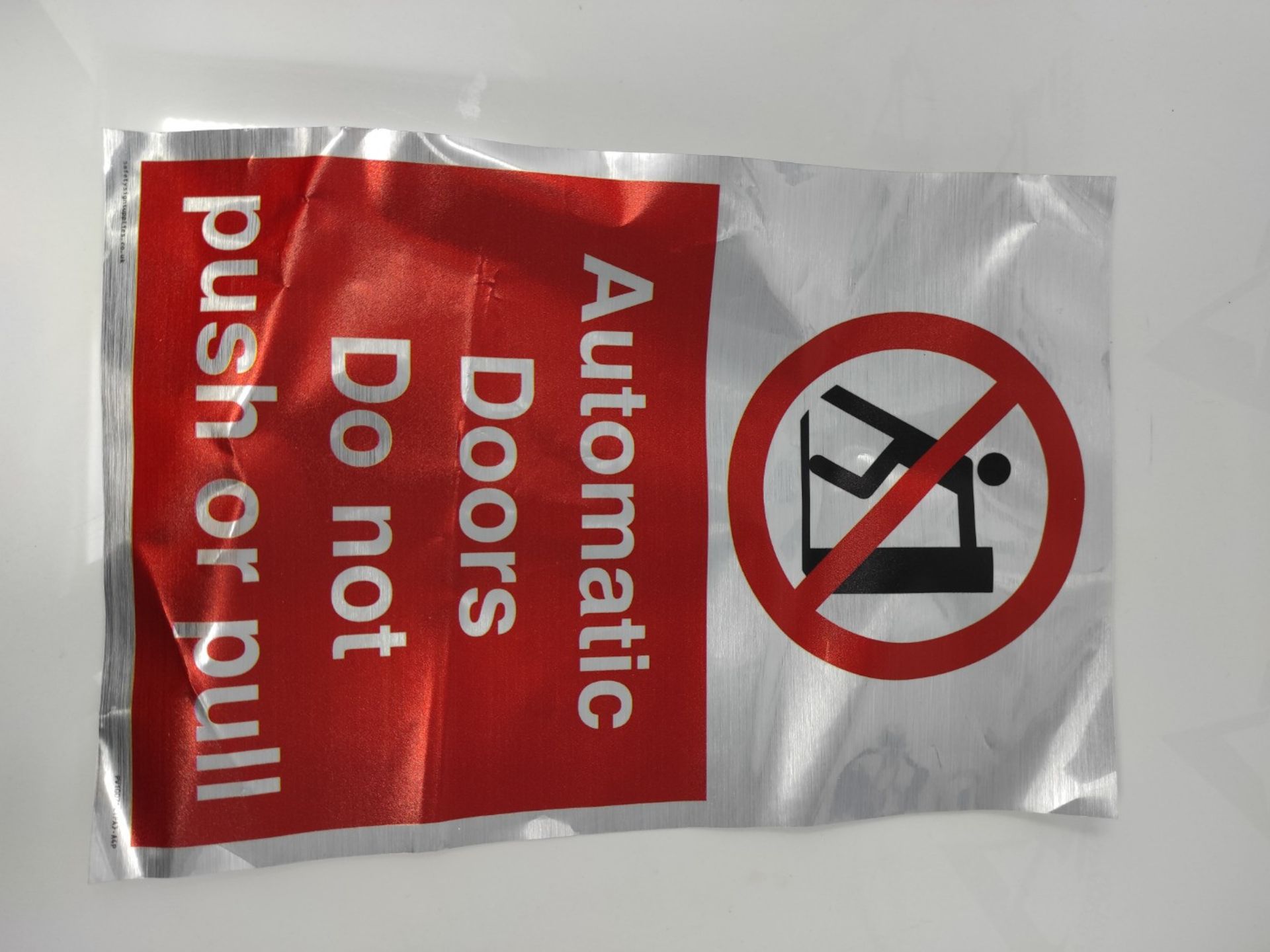 Automatic Doors Do not push or pull Sign - 200x300mm - A4P - Image 2 of 3