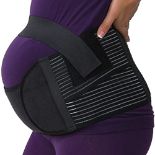 Neotech Care Maternity Pregcy Support Belt/Brace - Back, Abdomen, Belly Band (Charcoal
